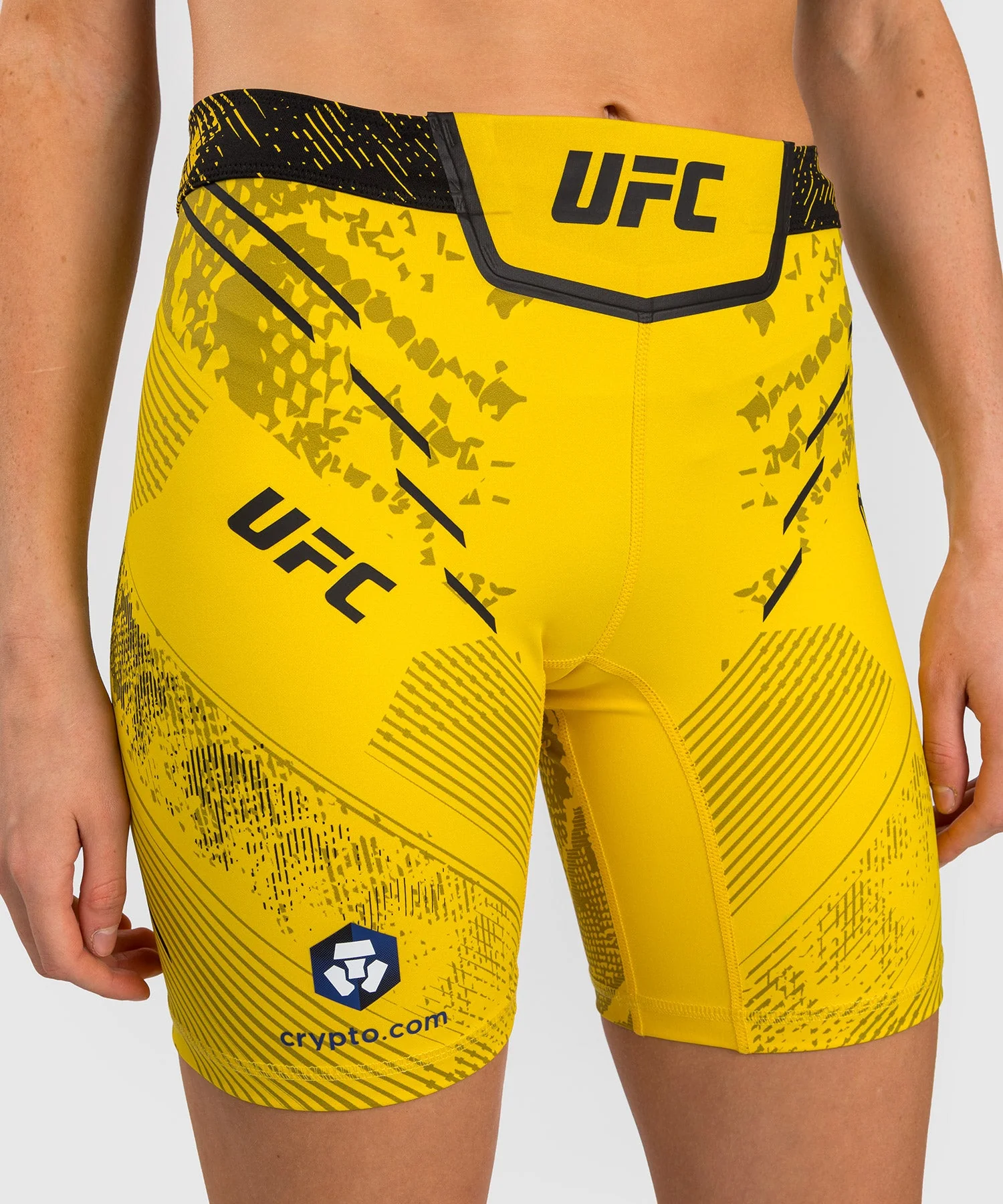 Short de compression Long Fit pour Femmes UFC Adrenaline by Venum Authentic Fight Night - Jaune - Image 5