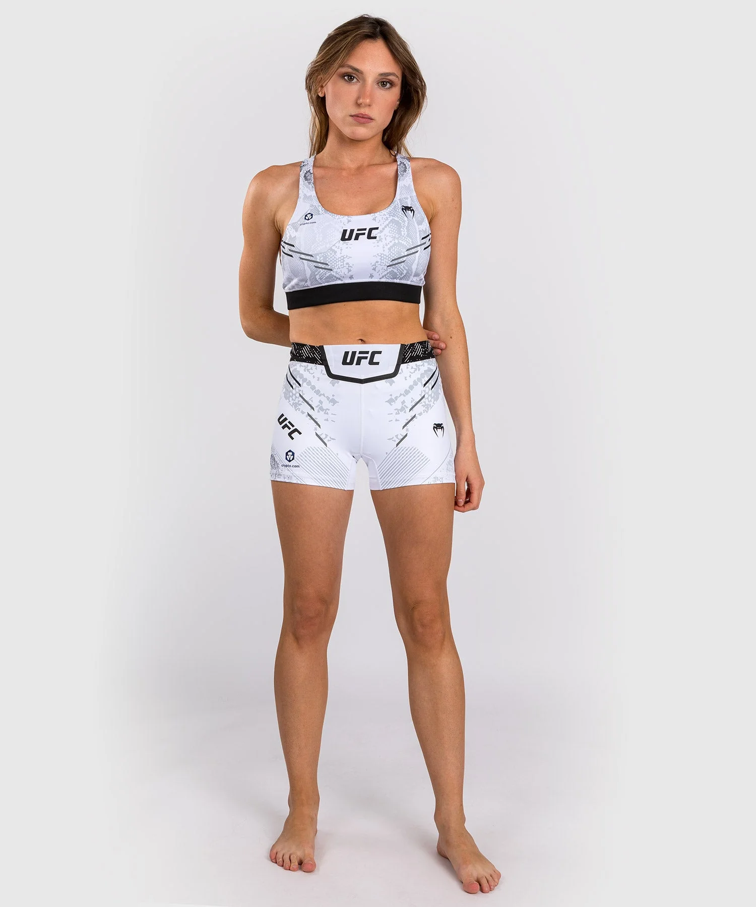 Short de Short de compression Fit pour Femmes UFC Adrenaline by Venum Authentic Fight Night - Blanc - Image 8