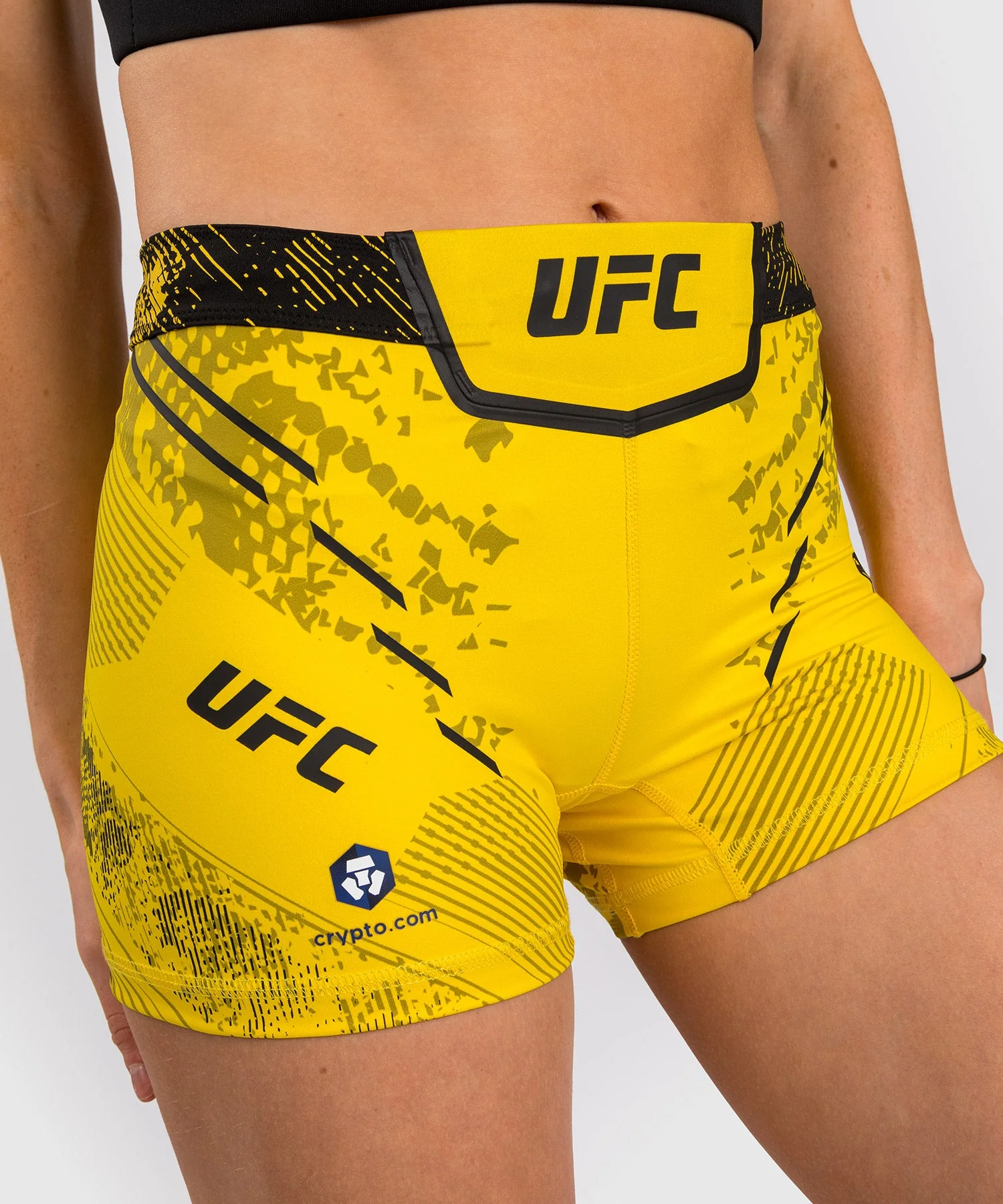 Short de Short de compression Fit pour Femmes UFC Adrenaline by Venum Authentic Fight Night - Jaune - Image 5