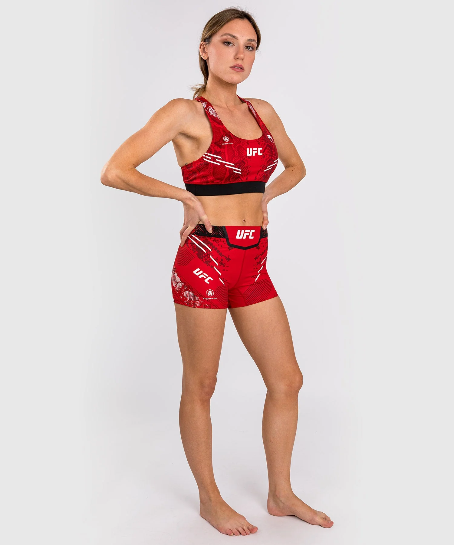 Short de Short de compression Fit pour Femmes UFC Adrenaline by Venum Authentic Fight Night - Rouge - Image 4