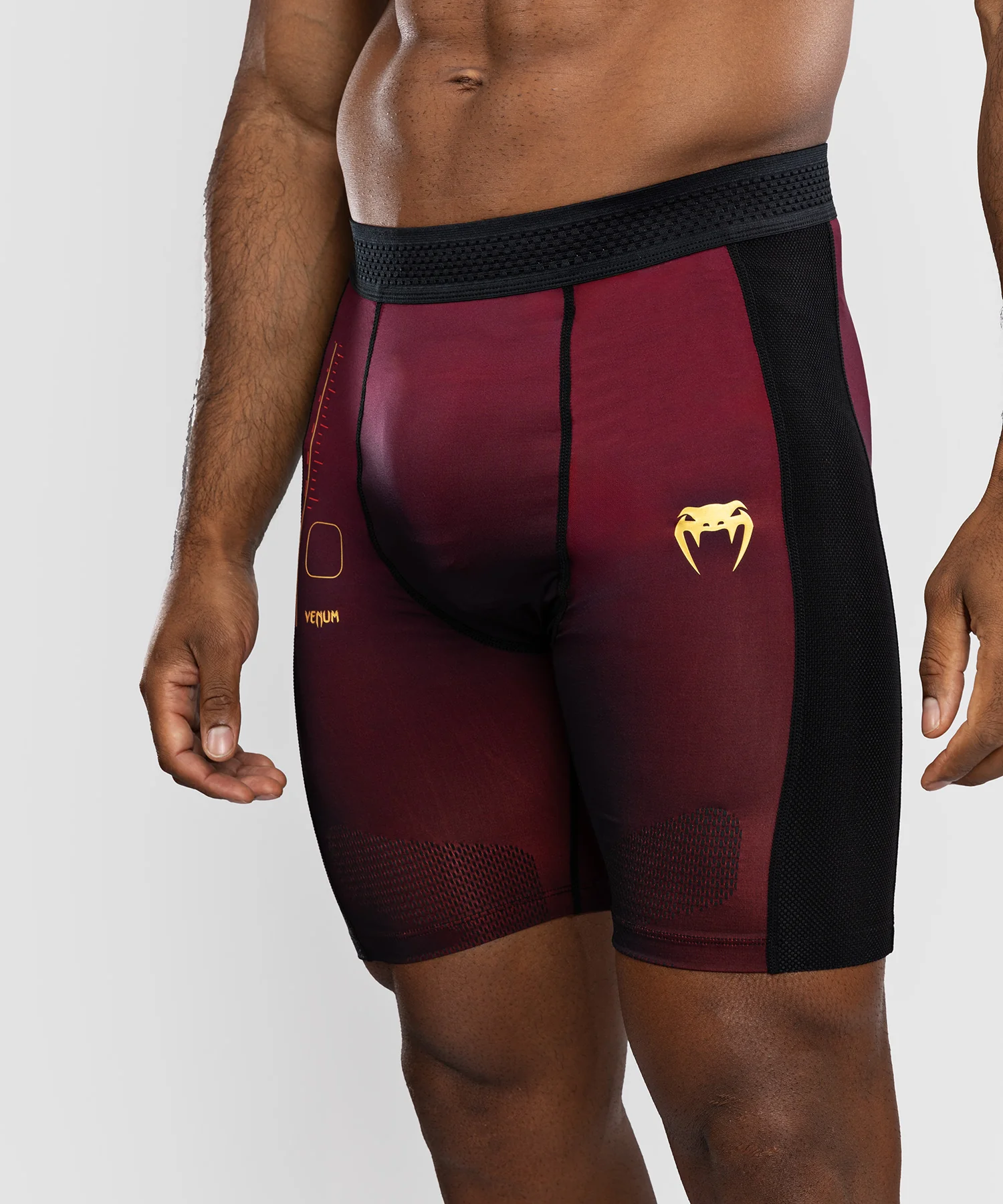 Short de compression Venum Tactical XT- Noir/Bordeaux/Or - Image 5