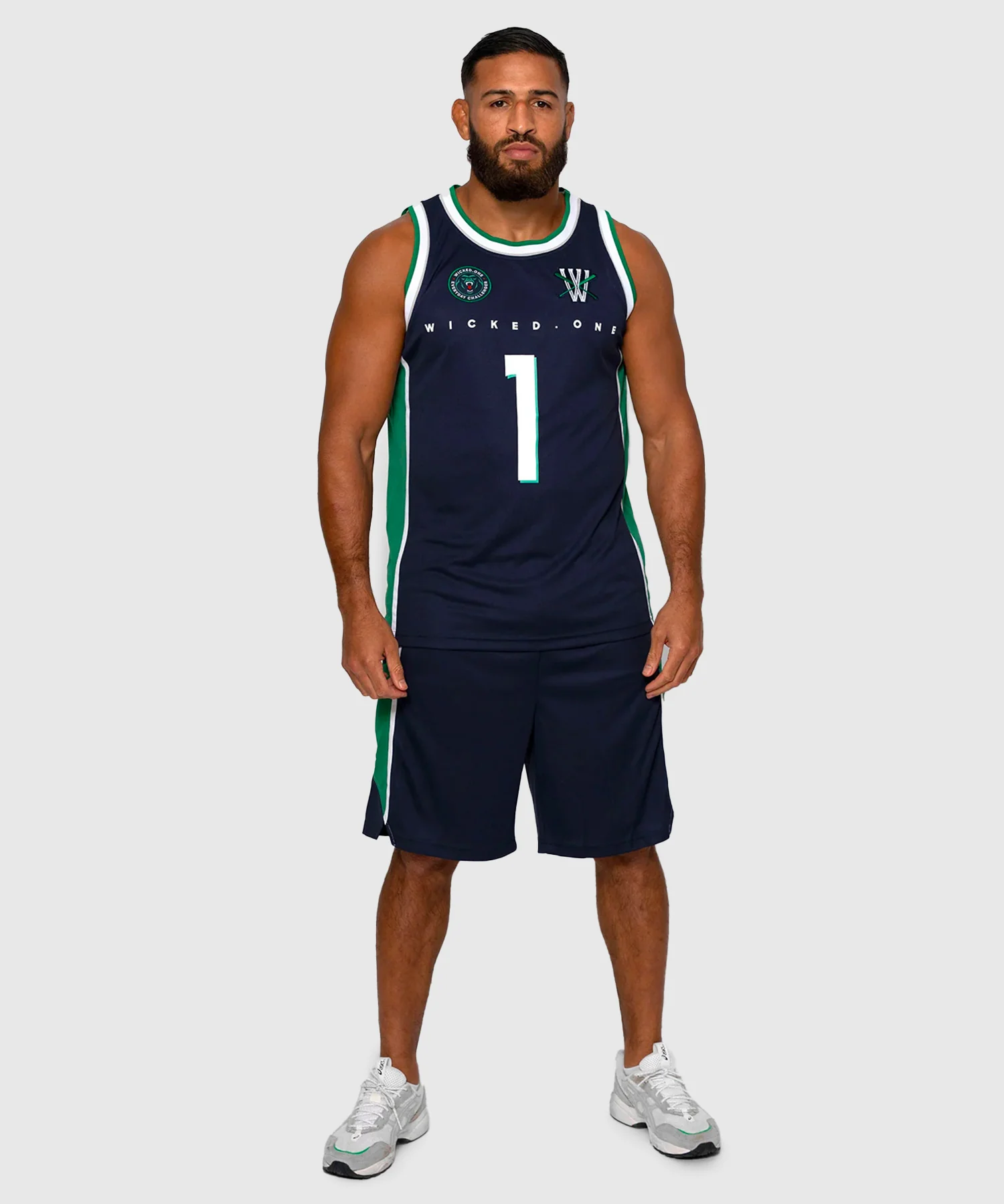 Short de MMA Wicked One Whacks - Navy/Vert - Image 4