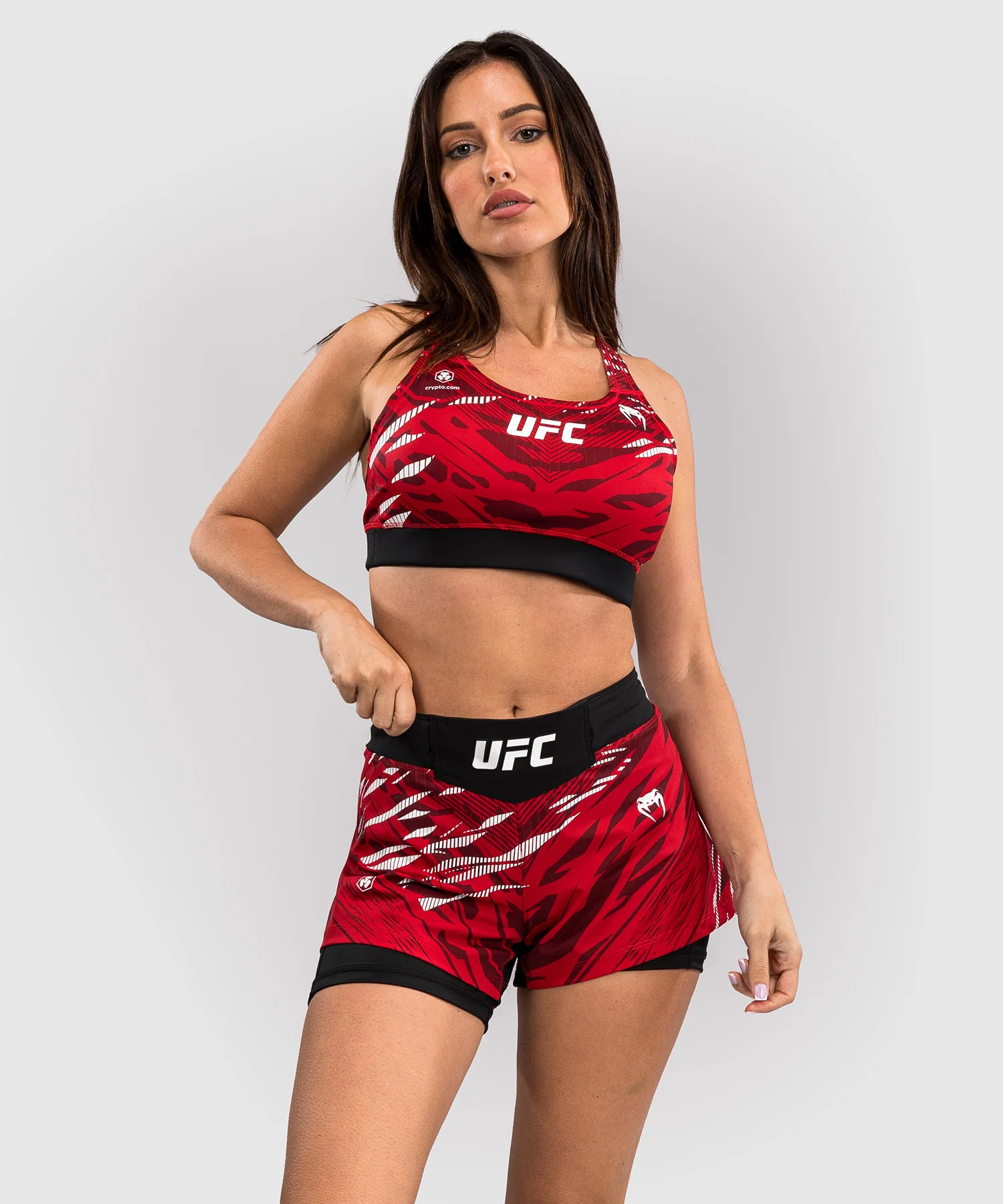 Shorts de Combat pour Femmes UFC Fusion by Venum Authentic Fight Night - Rouge - Image 6