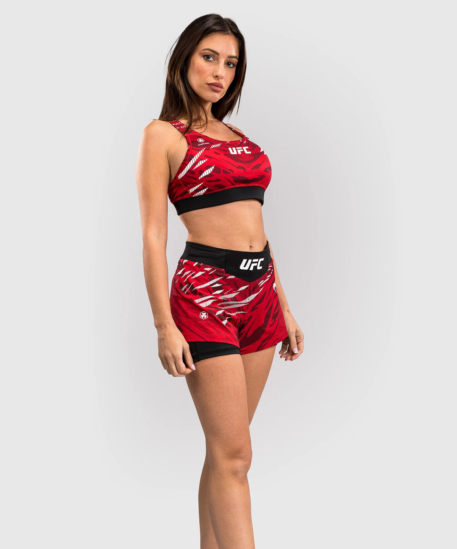 Shorts de Combat pour Femmes UFC Fusion by Venum Authentic Fight Night - Rouge - Image 8