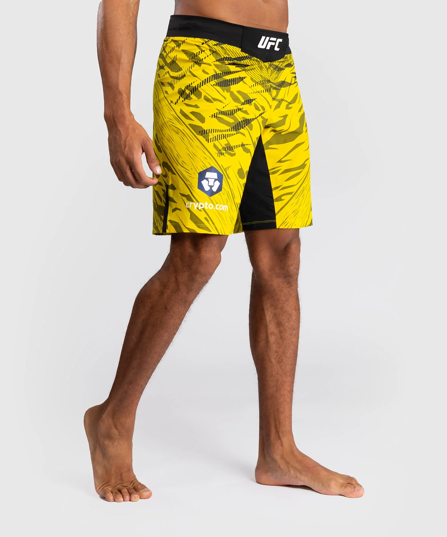 Shorts de Combat pour Hommes UFC Fusion by Venum Authentic Fight Night - Coupe Longue - Jaune - Image 2