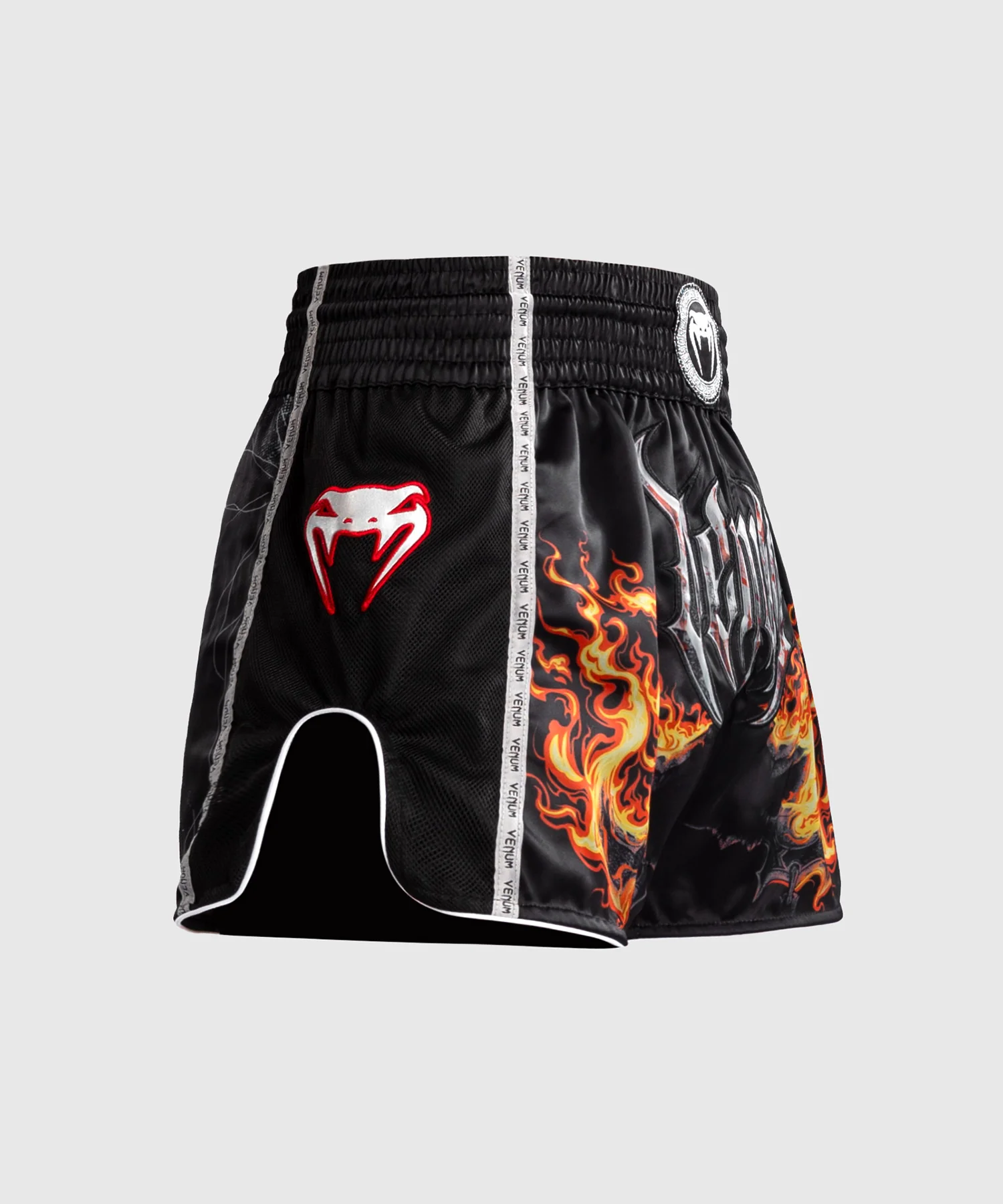 Shorts de Muay Thai Venum Gladiator 5.0 - Noir/Orange Néon - Image 3