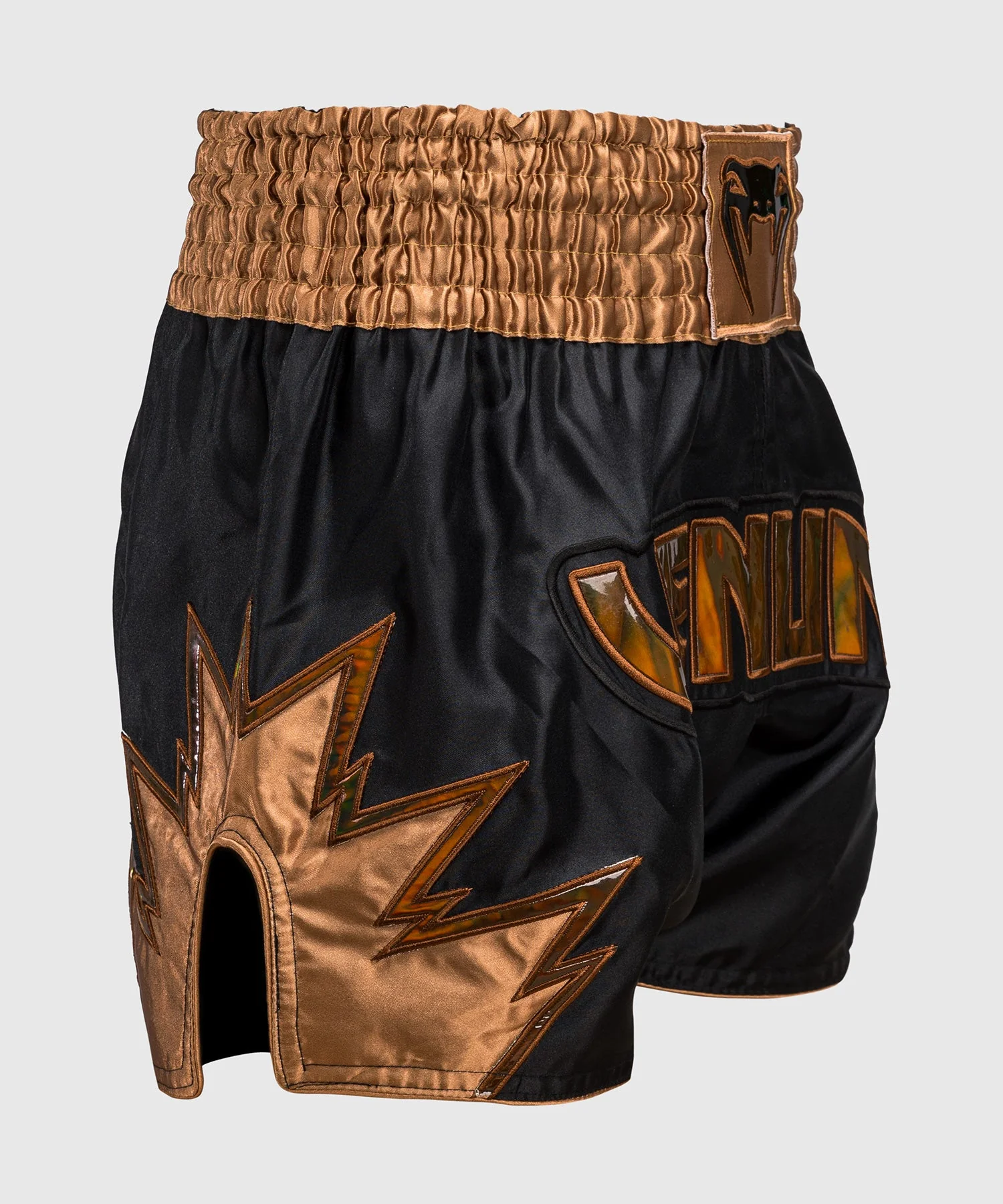 Shorts de Muay Thai Venum Inferno - Noir/Bronze - Image 4