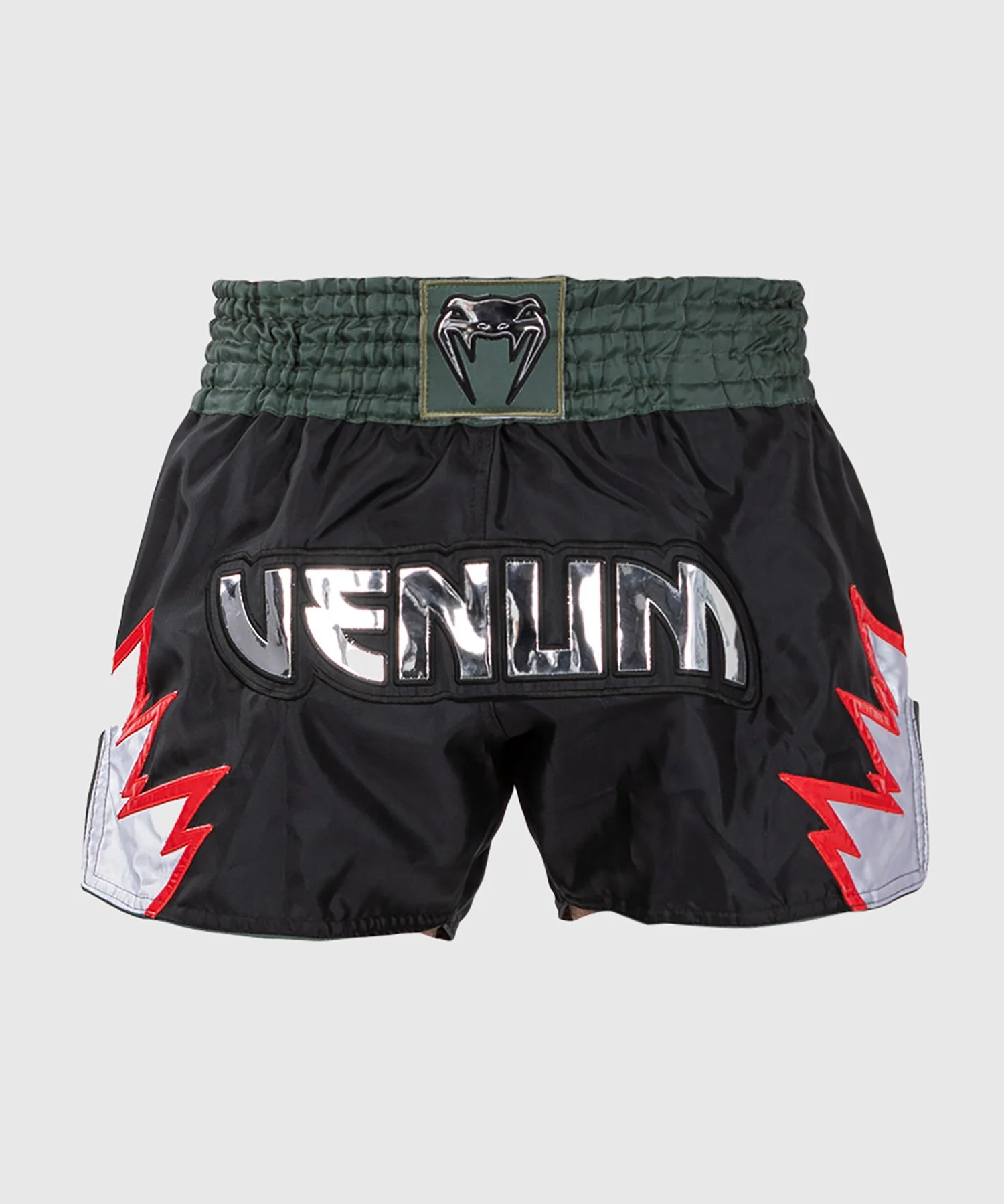 Shorts de Muay Thai Venum Inferno - Noir Profond/Kaki