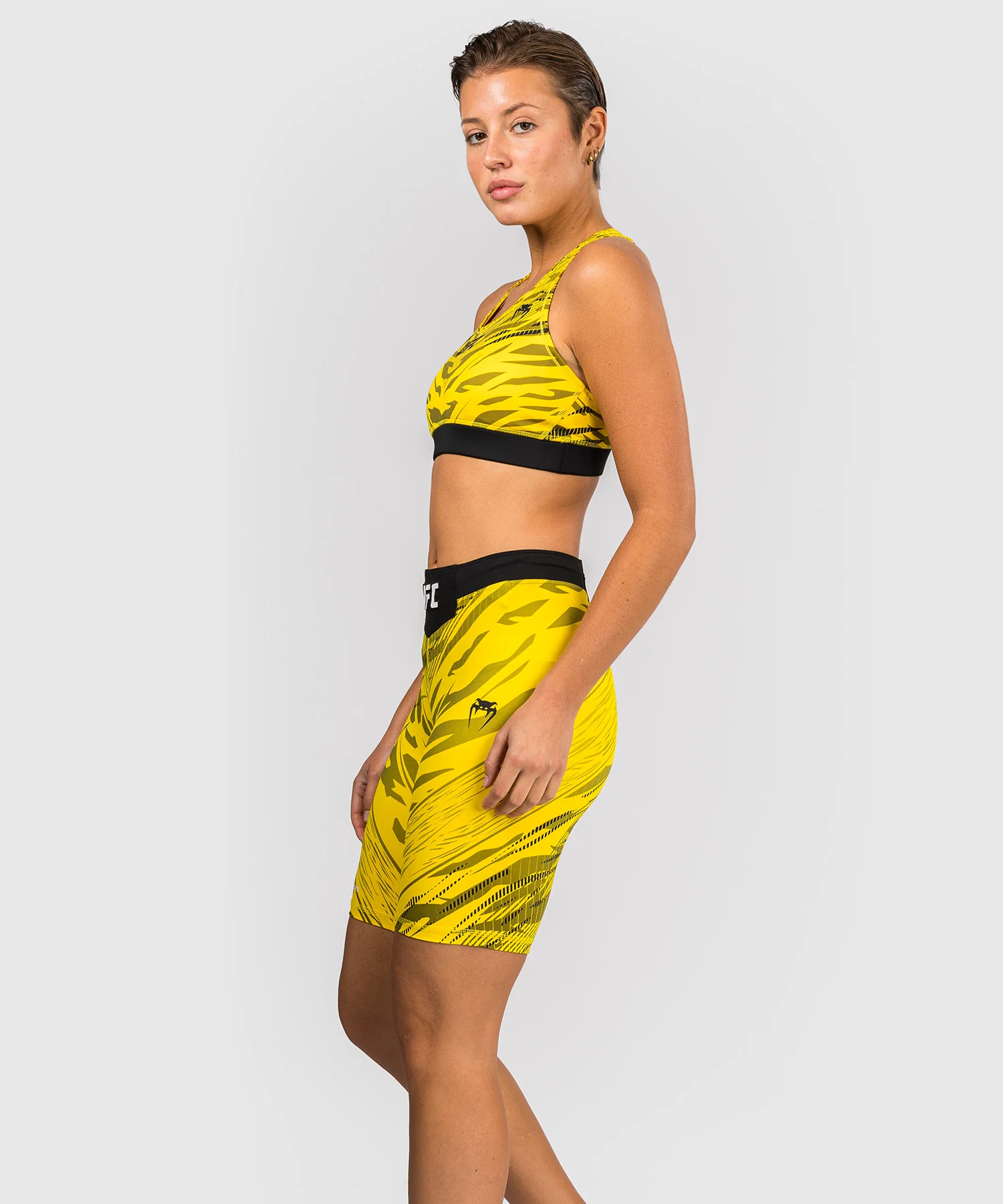 Short de compression pour Femmes UFC Fusion by Venum Authentic Fight Night - Coupe Longue - Jaune - Image 6
