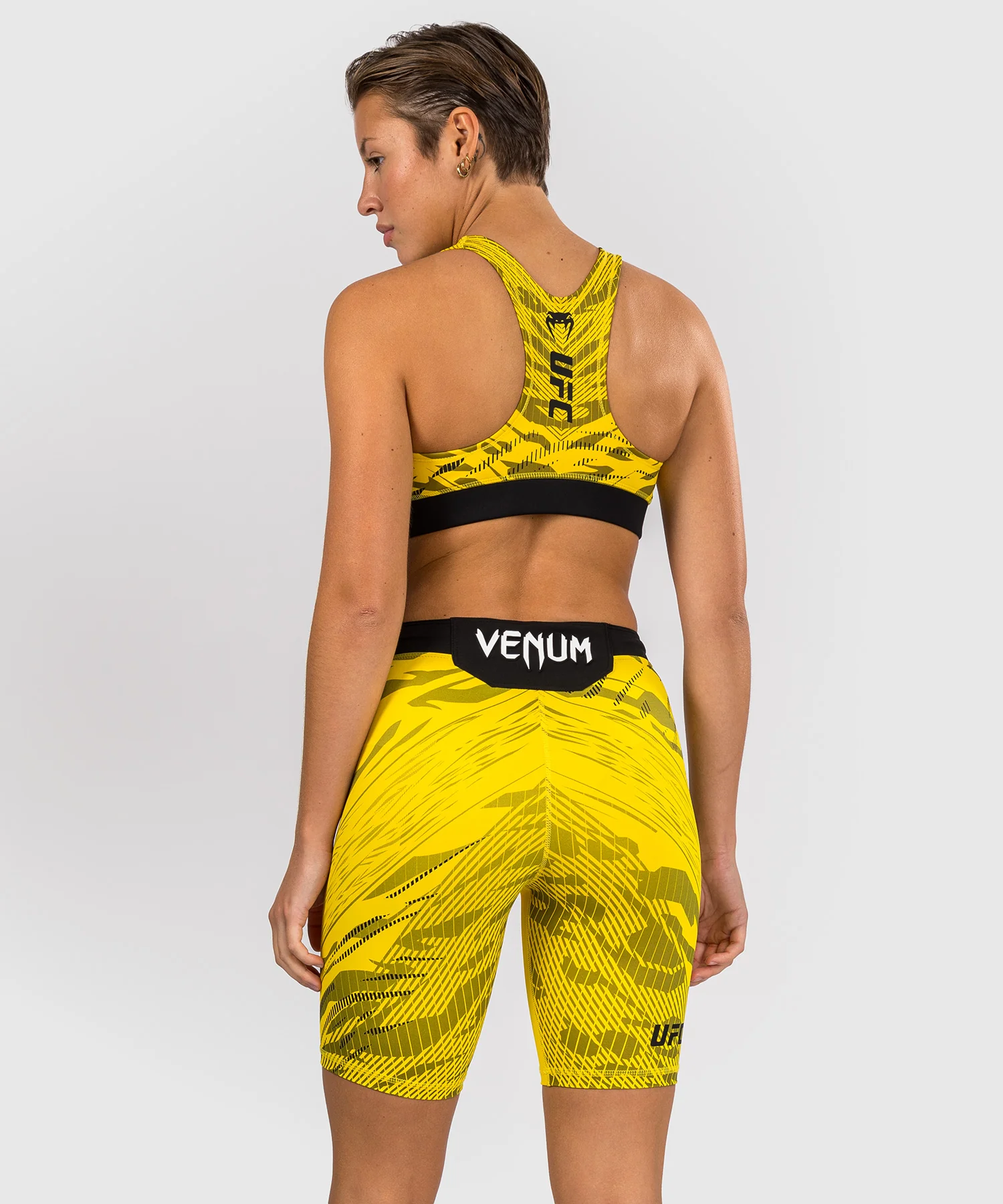 Short de compression pour Femmes UFC Fusion by Venum Authentic Fight Night - Coupe Longue - Jaune - Image 8