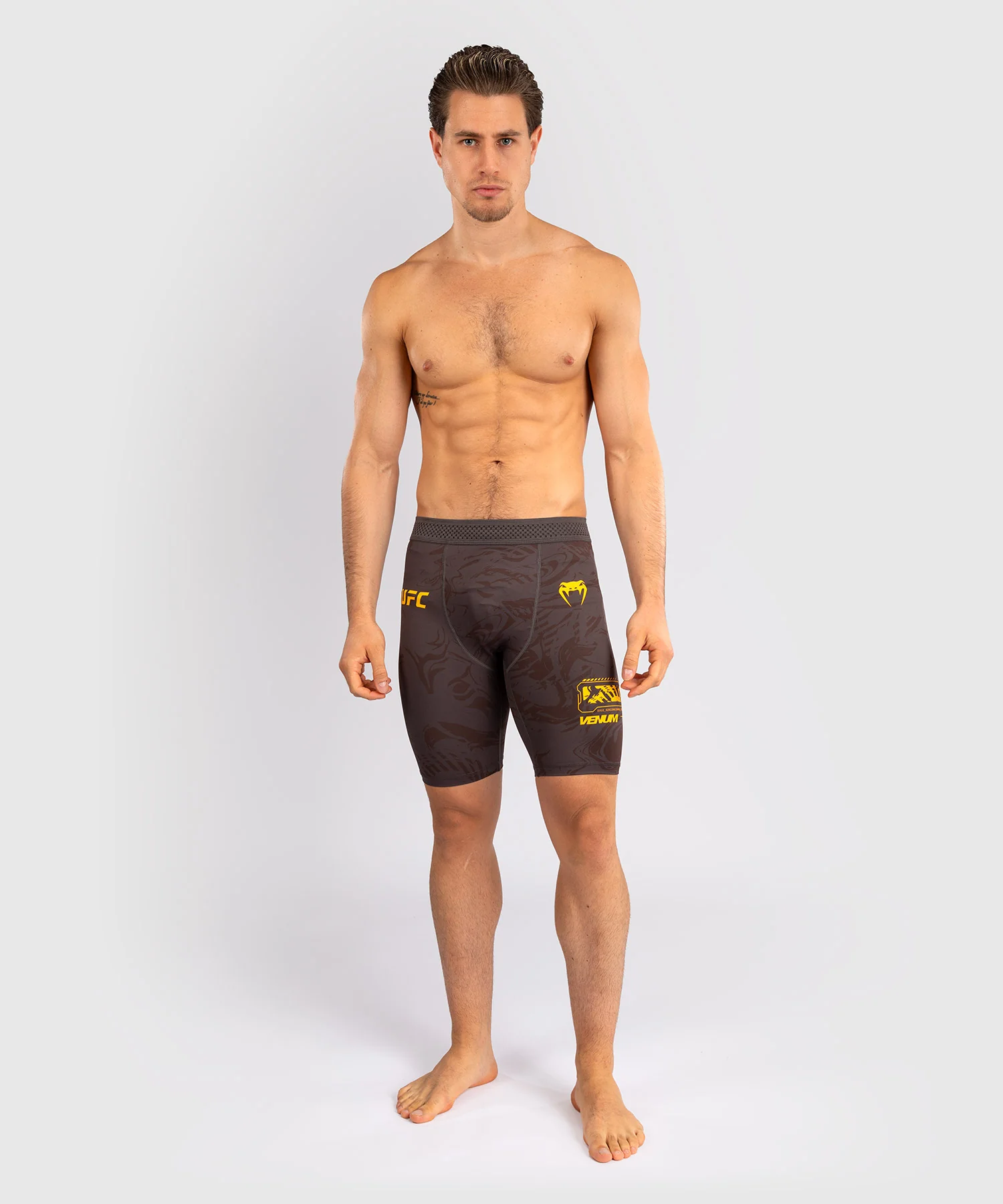Short de compression pour Hommes UFC Fusion by Venum Fight Week - Marron Terrestre - Image 3