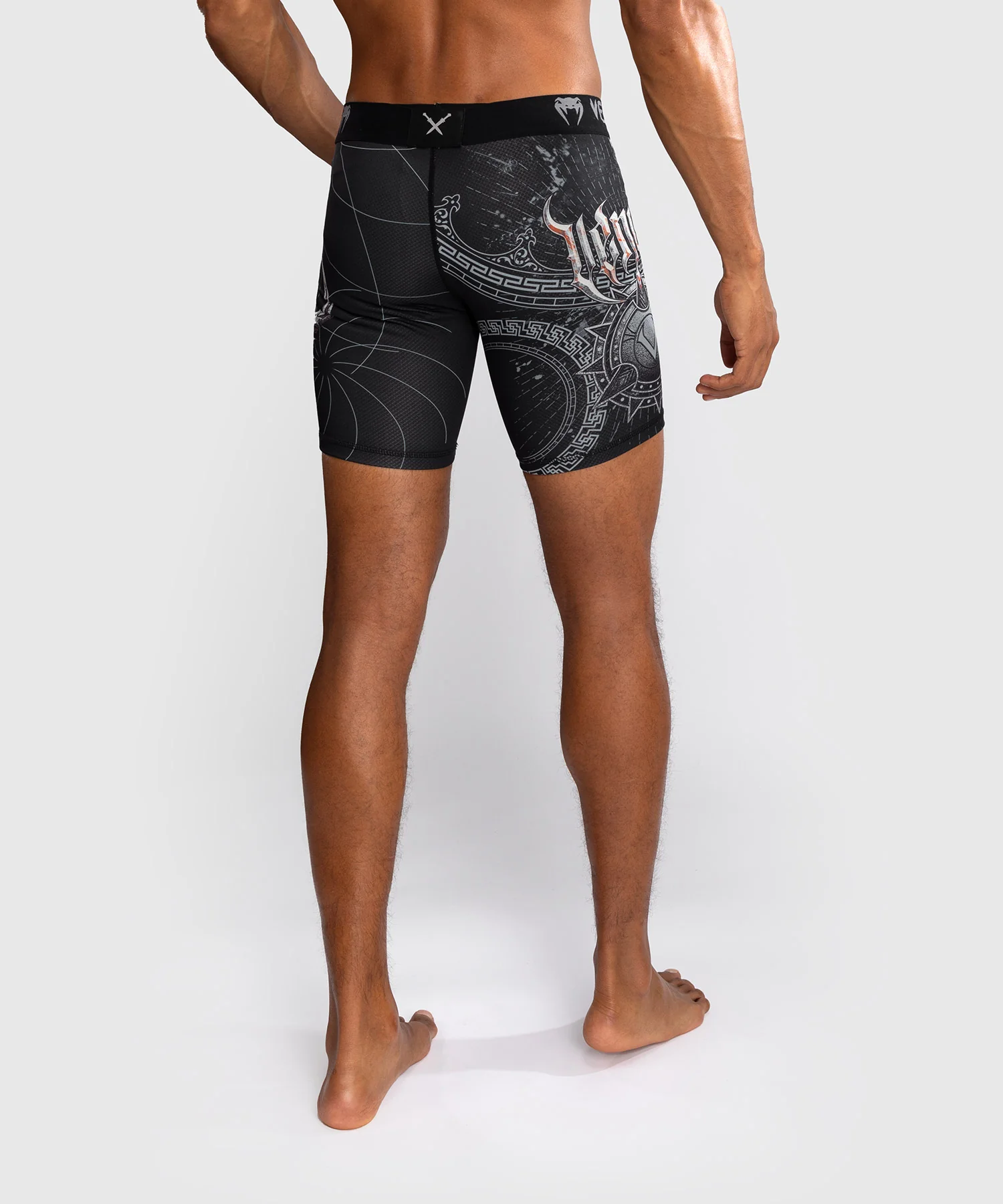 Short de compression pour Hommes Venum Gladiator 5.0 - Noir/Argent - Image 3