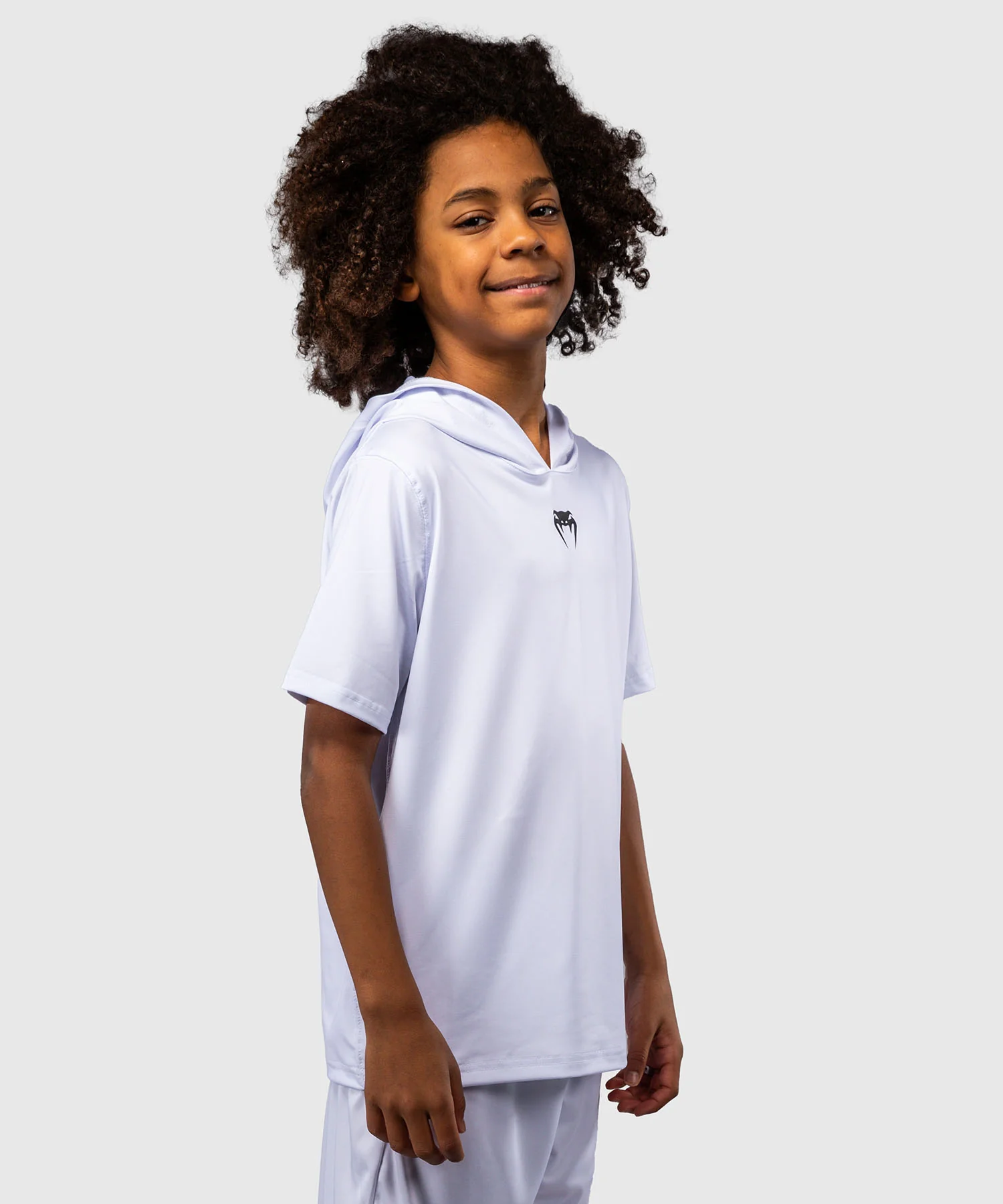 Sweat à capuche à manches courtes Dry Tech pour Enfants Venum Elite - Blanc - Image 2