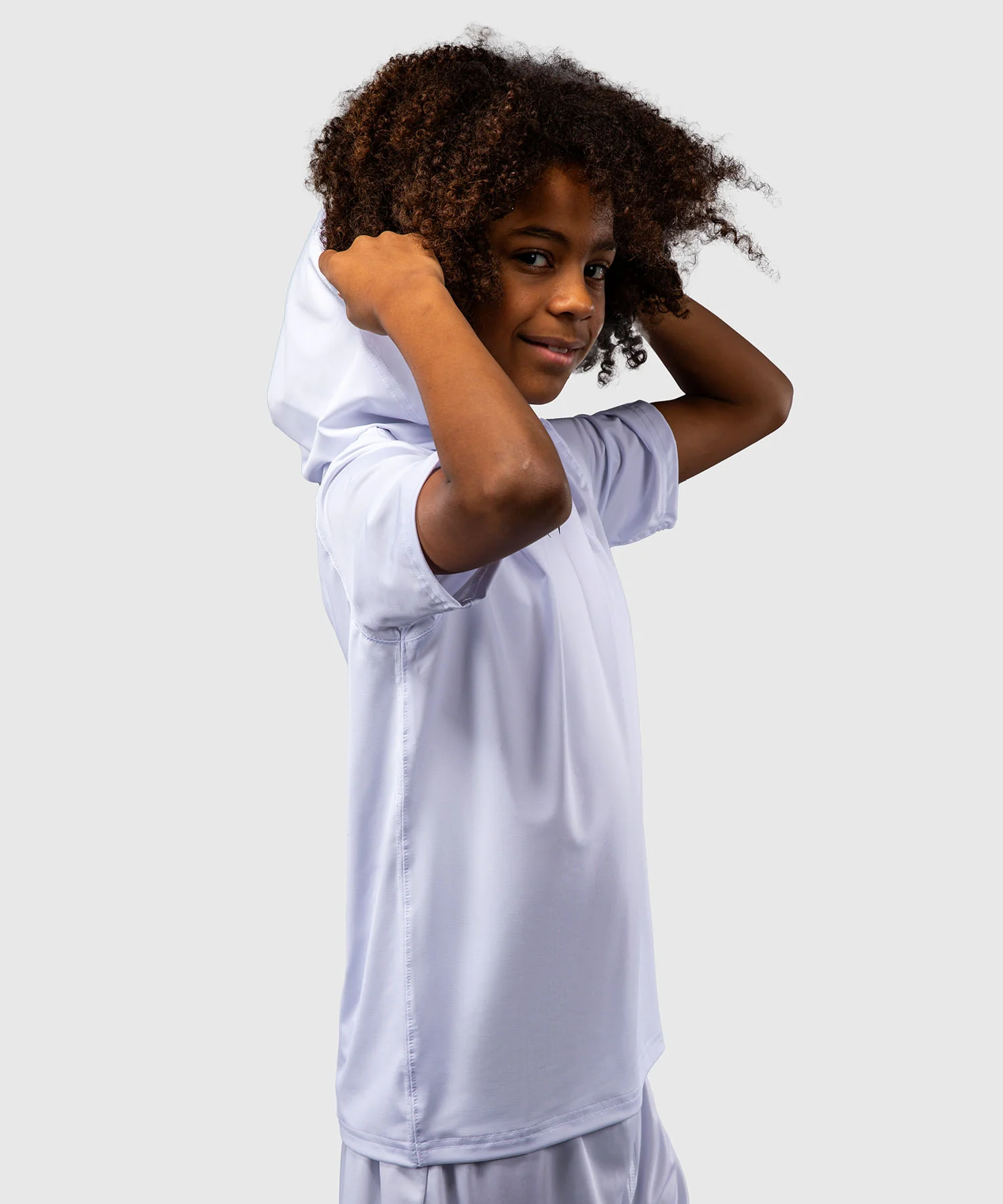 Sweat à capuche à manches courtes Dry Tech pour Enfants Venum Elite - Blanc - Image 5