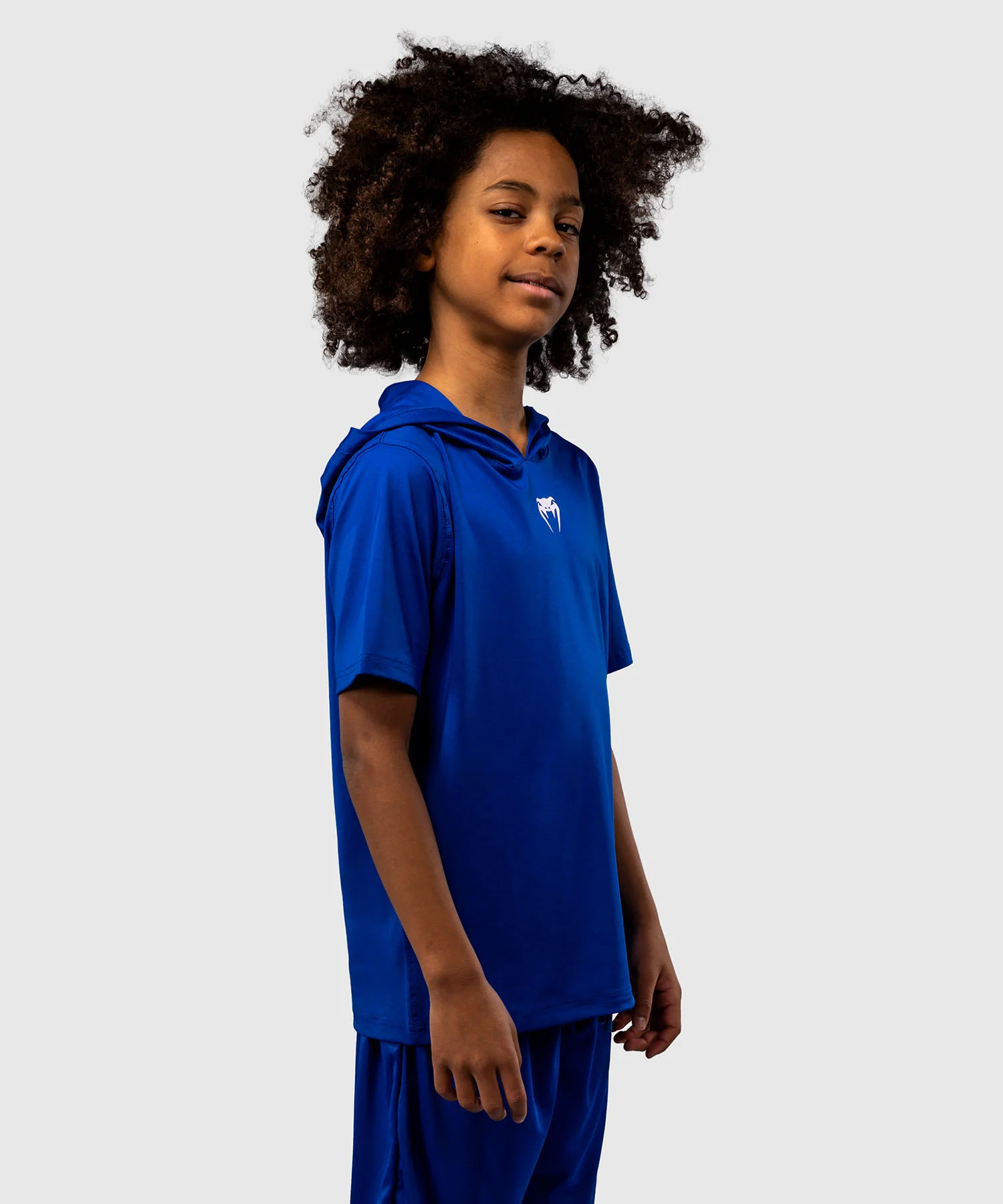 Sweat à capuche à manches courtes Dry Tech pour Enfants Venum Elite - Bleu Royal - Image 2