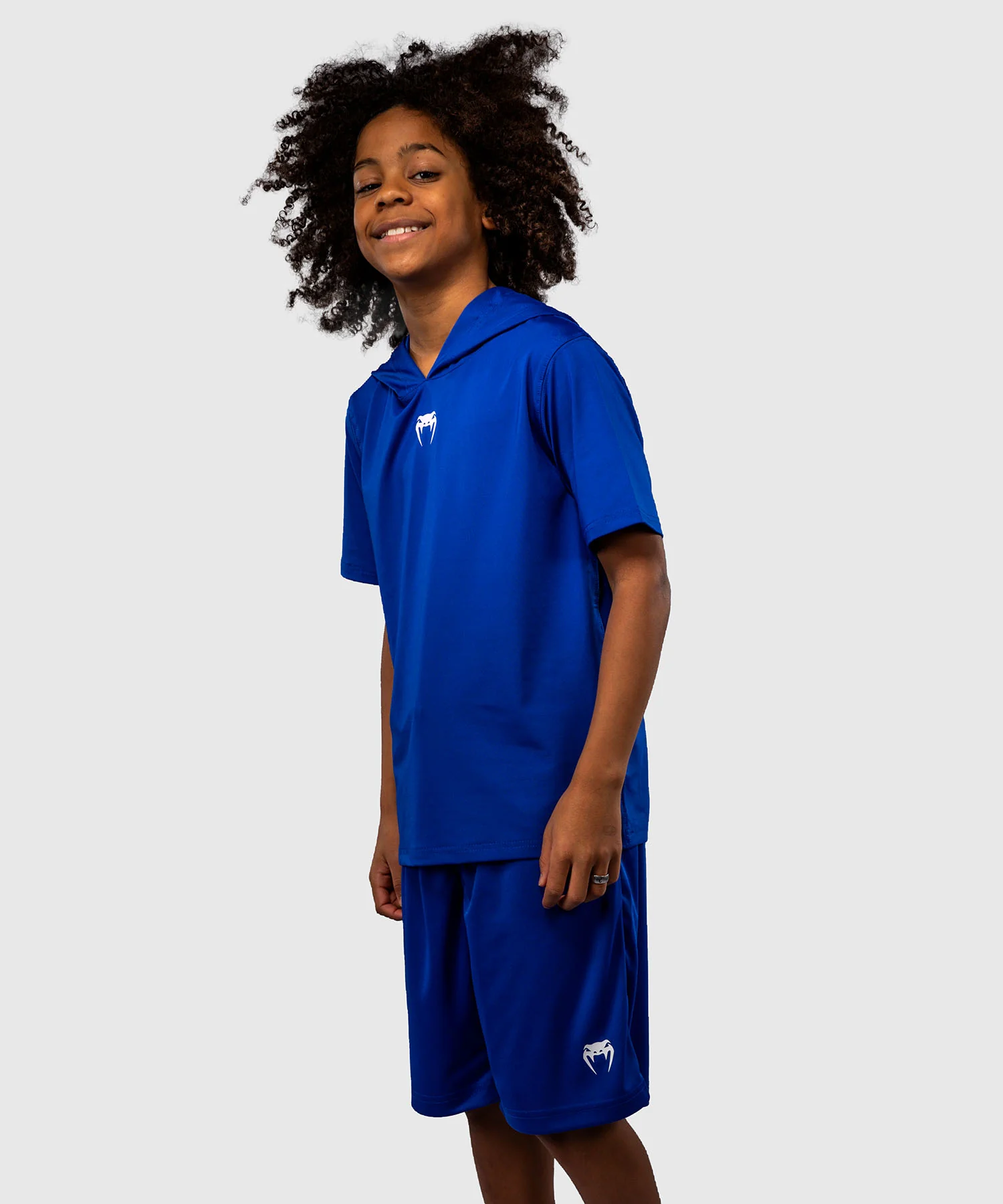 Sweat à capuche à manches courtes Dry Tech pour Enfants Venum Elite - Bleu Royal - Image 3