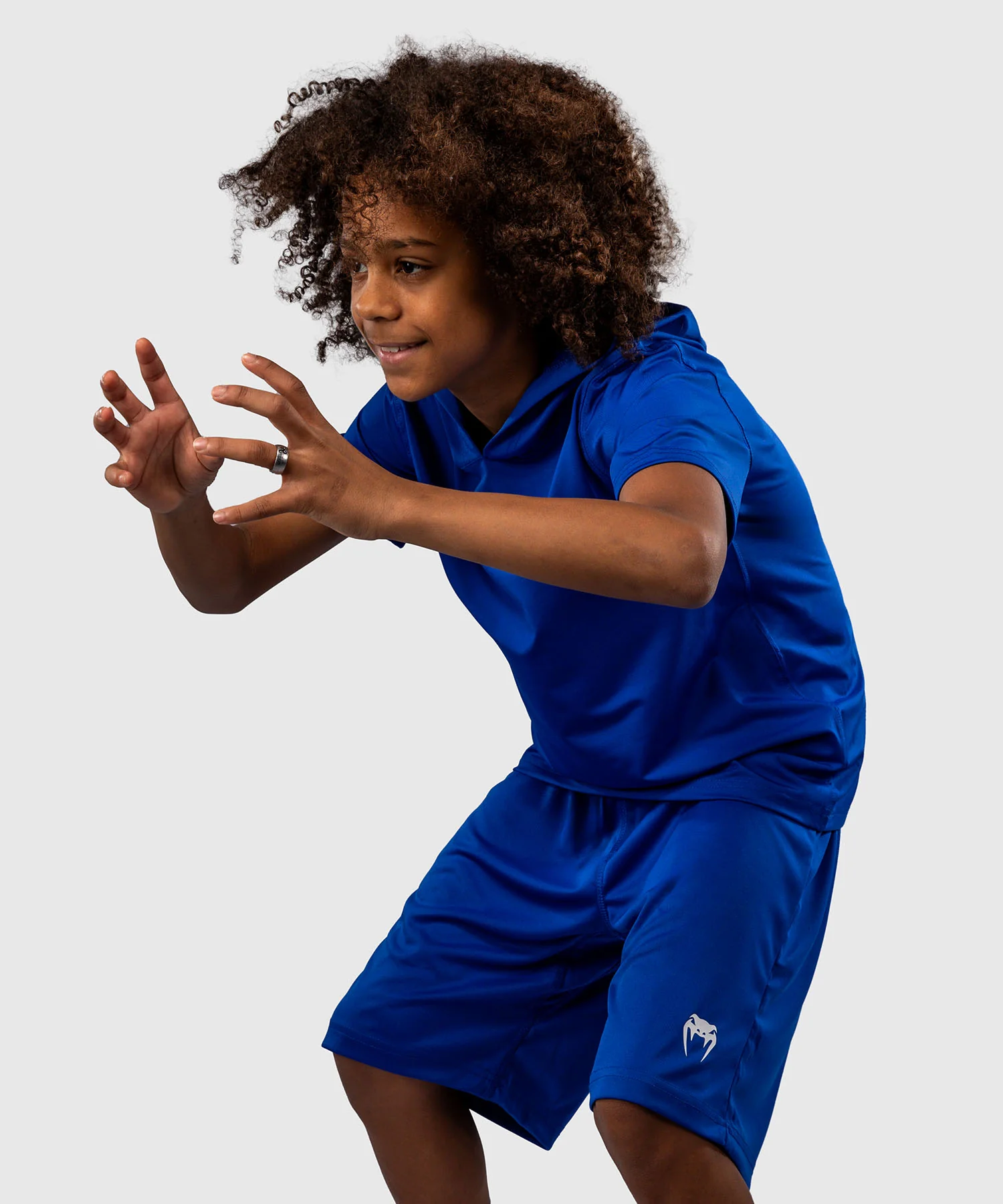 Sweat à capuche à manches courtes Dry Tech pour Enfants Venum Elite - Bleu Royal - Image 6