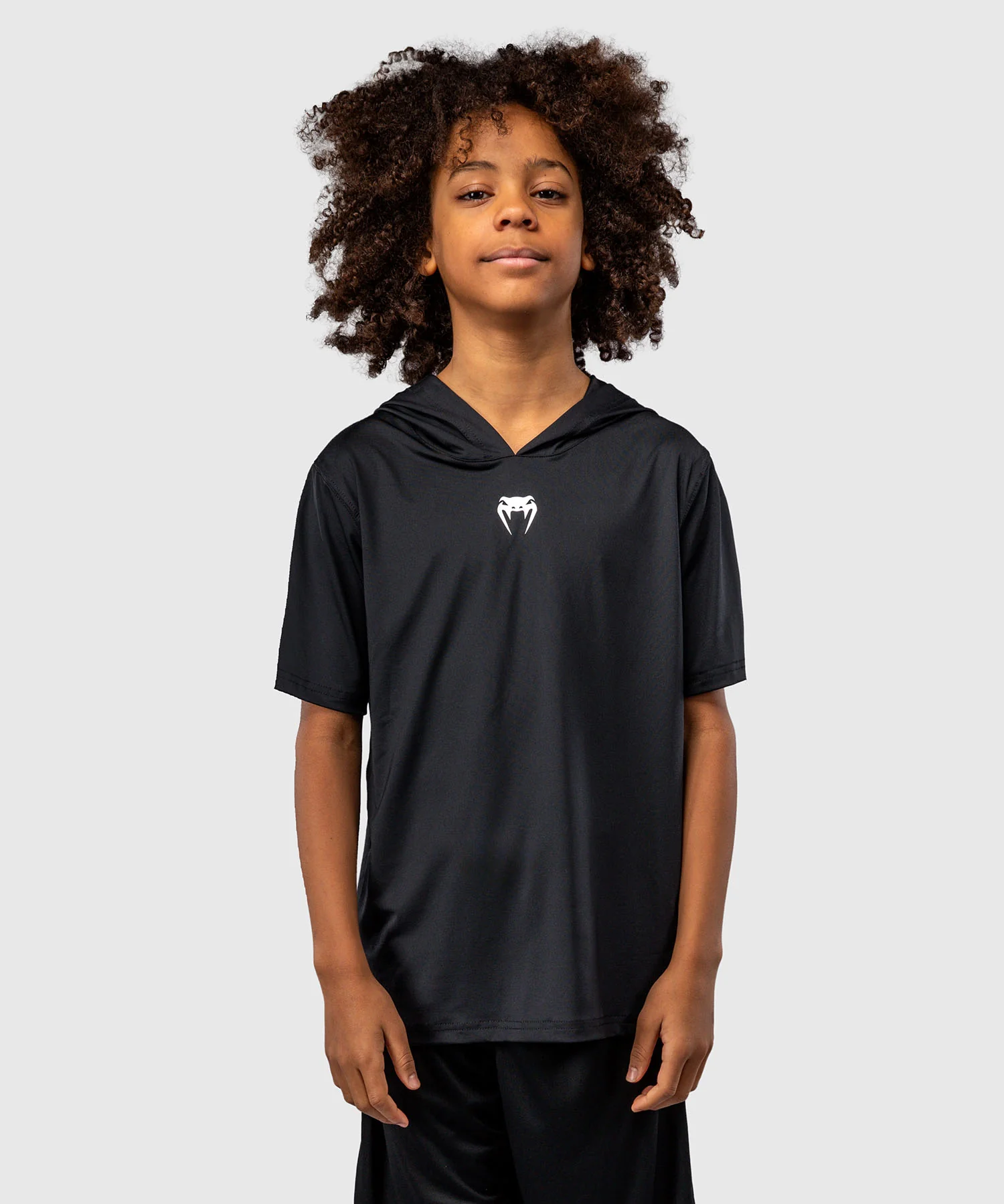 Sweat à capuche à manches courtes Dry Tech pour Enfants Venum Elite - Noir
