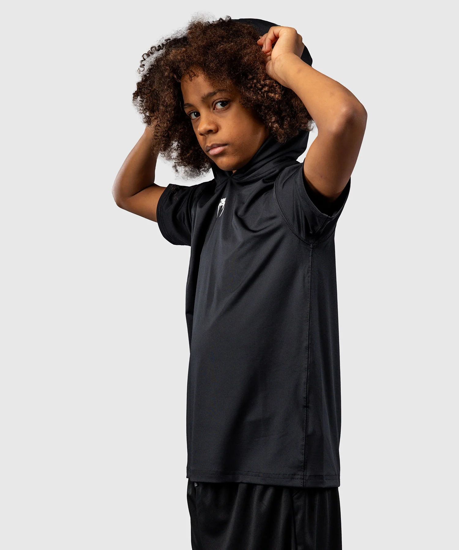 Sweat à capuche à manches courtes Dry Tech pour Enfants Venum Elite - Noir - Image 5