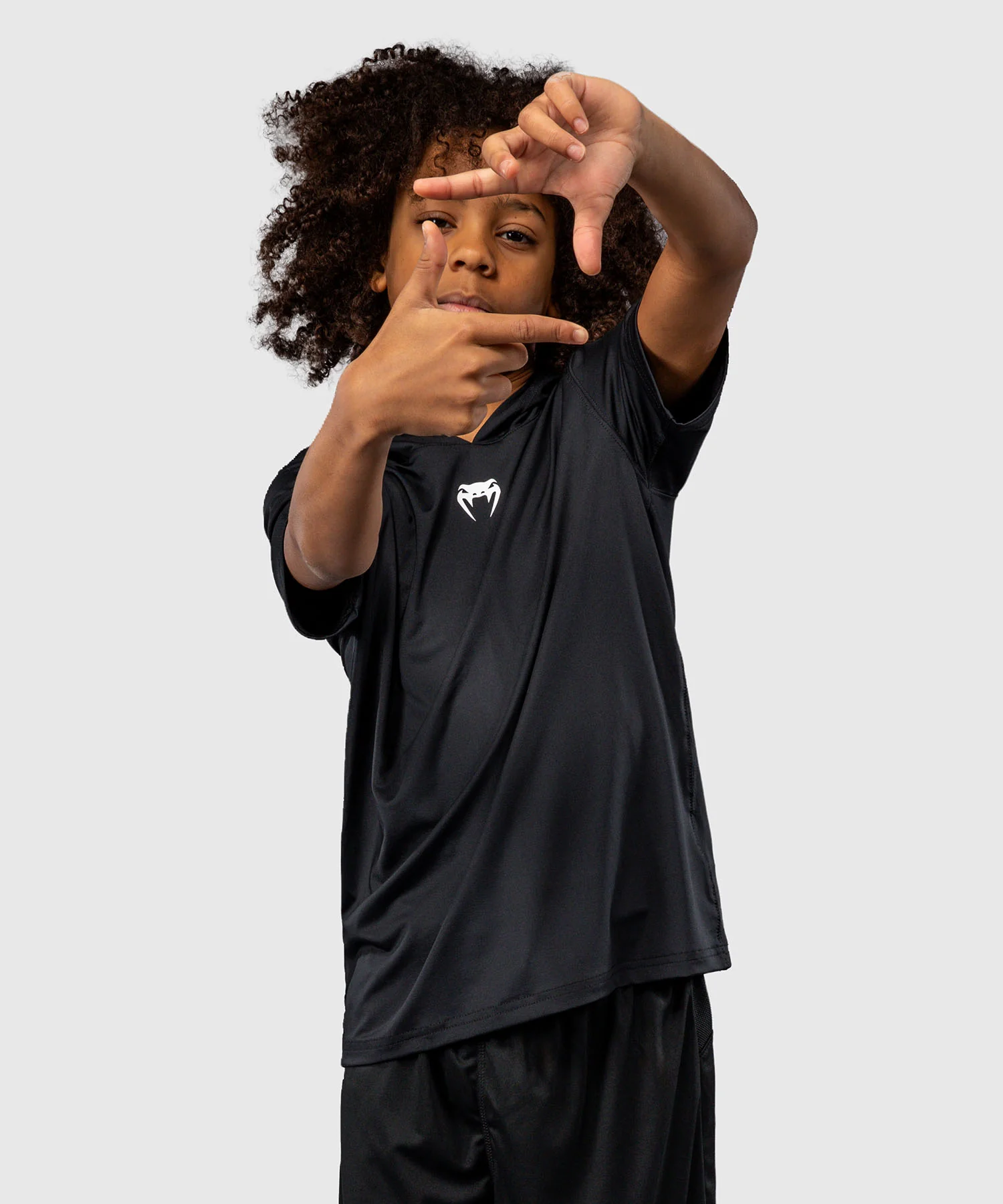 Sweat à capuche à manches courtes Dry Tech pour Enfants Venum Elite - Noir - Image 6
