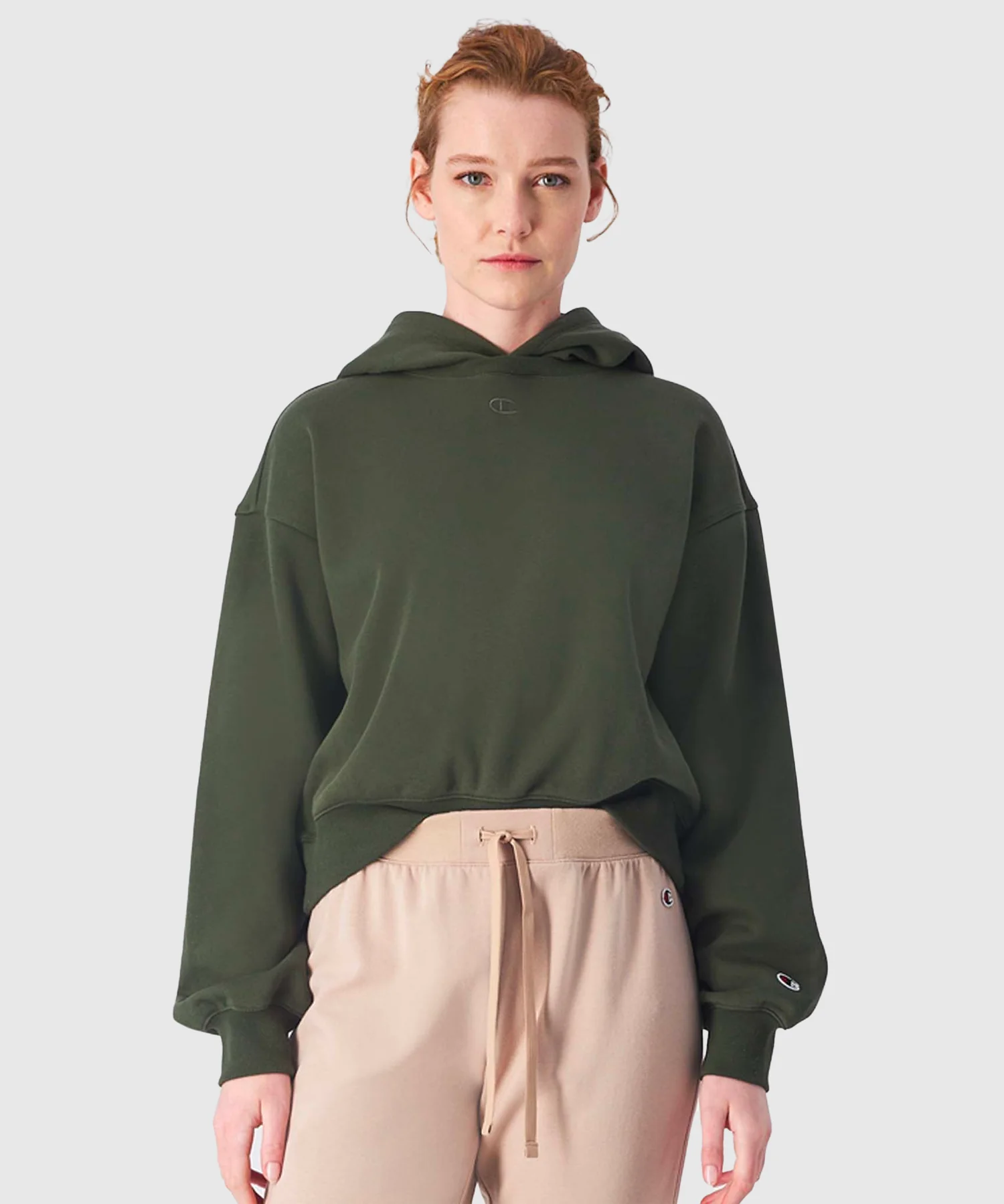 Sweat À Capuche Champion Femme Hooded - Kaki - Image 2