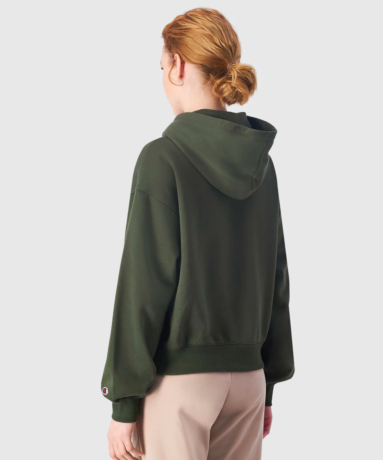 Sweat À Capuche Champion Femme Hooded - Kaki - Image 3