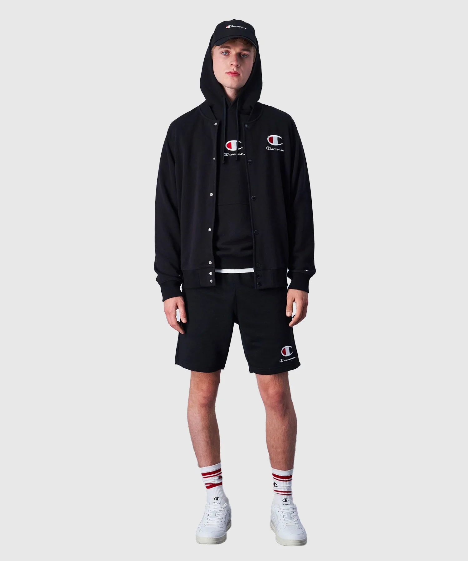 Sweat À Capuche Champion Legacy - Noir - Image 3