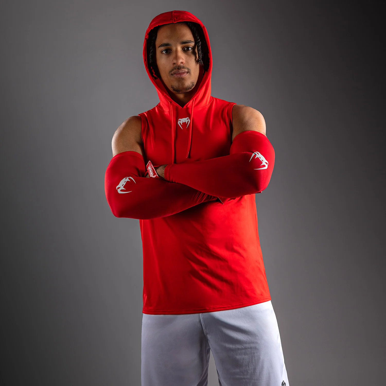 Sweat à capuche Dry Tech sans manches Venum Elite - Rouge - Image 7