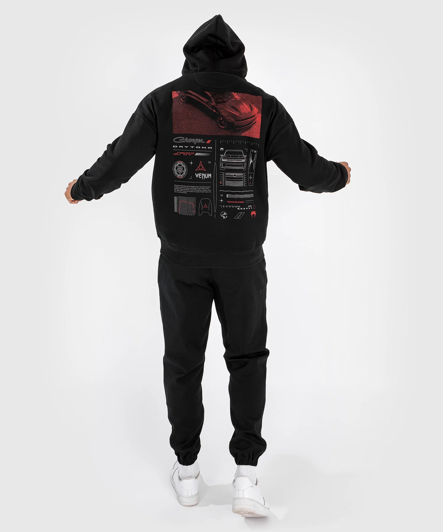 Sweat à capuche imprimé unisexe Venum x Dodge Banshee - Noir - Image 4