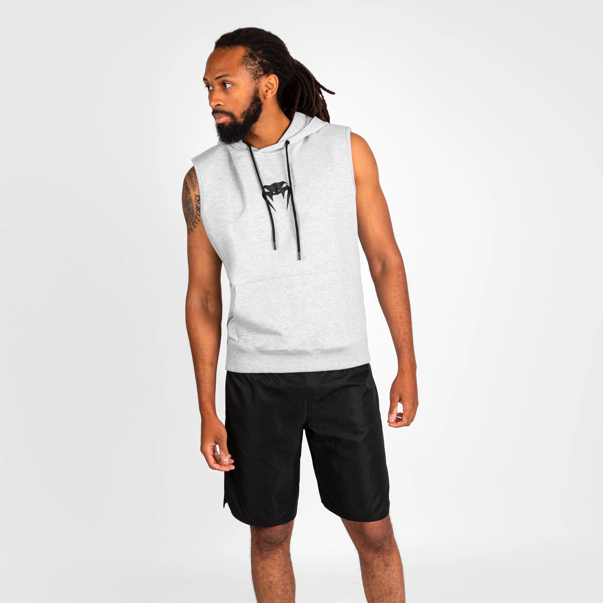Sweat à capuche Sans Manches Venum – Gris - Image 5