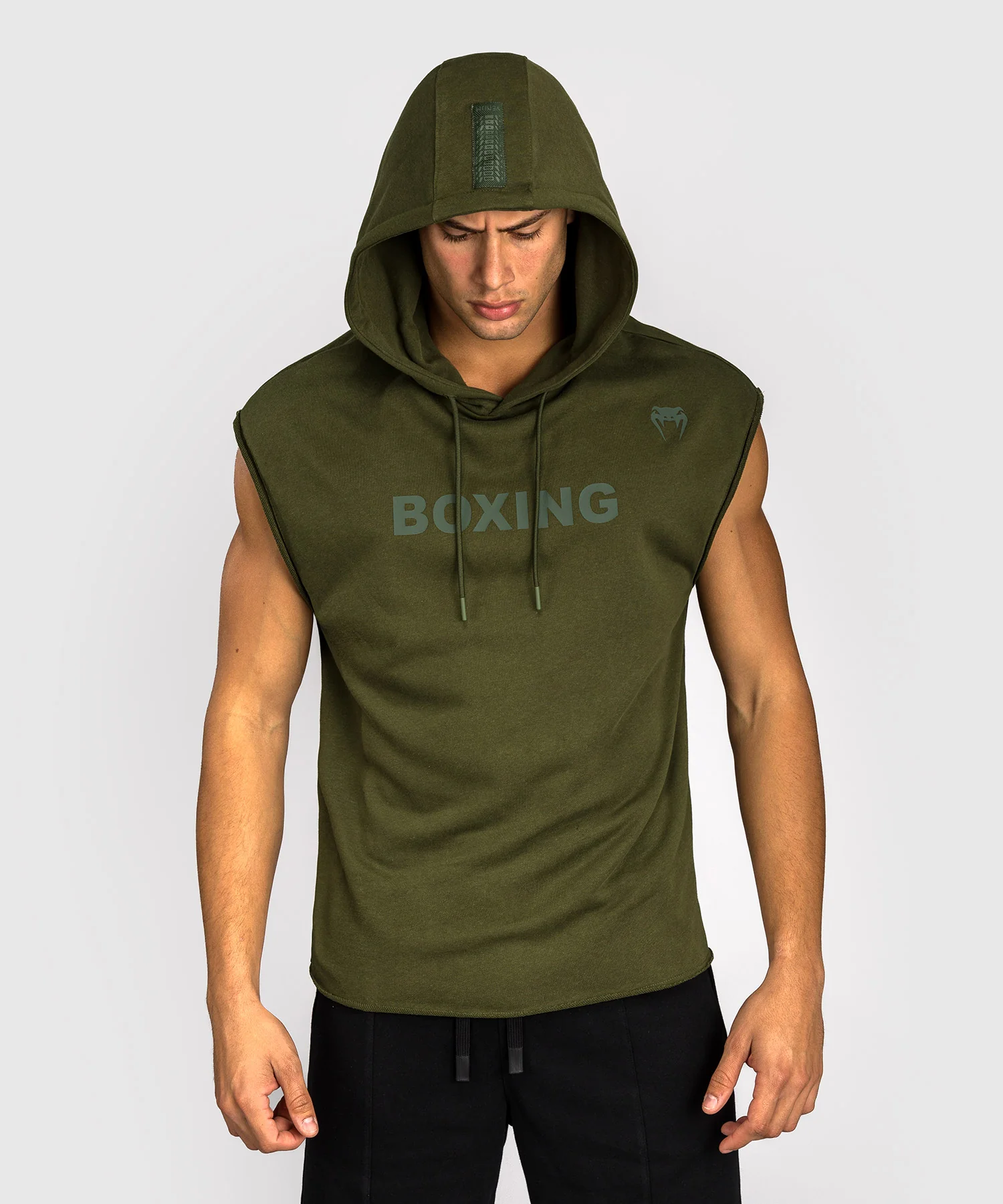 Sweat à Capuche Sans Manches Venum Boxing VT – Vert Militaire - Image 2