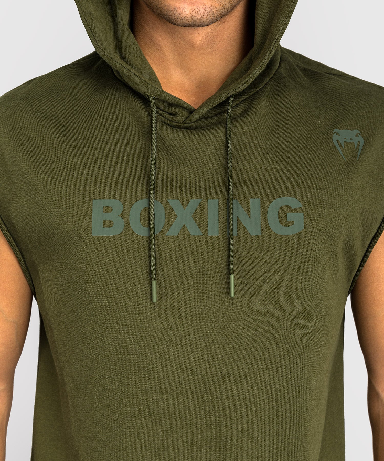 Sweat à Capuche Sans Manches Venum Boxing VT – Vert Militaire - Image 4