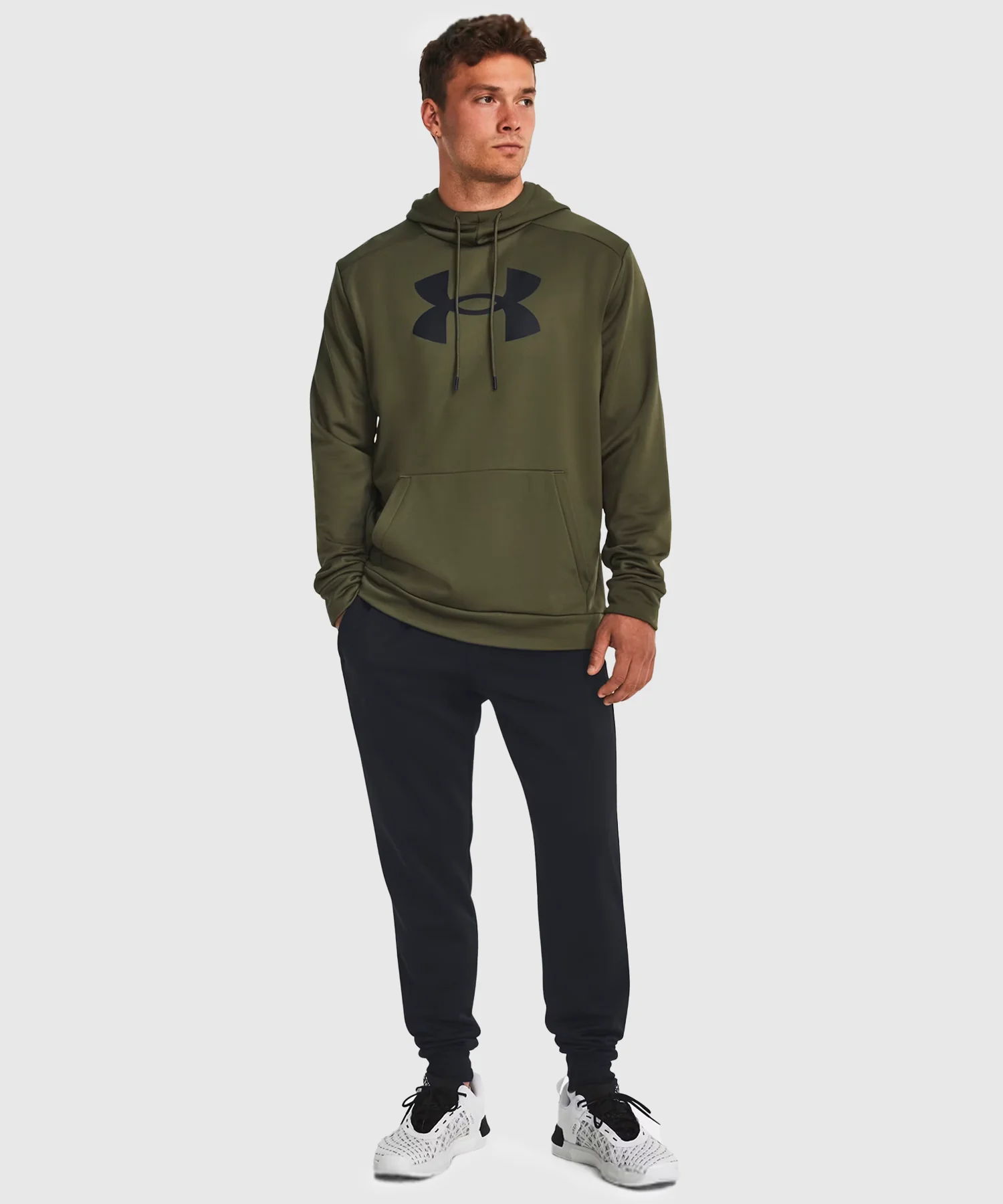Sweat À Capuche Under Armour Fleece Big Logo - Kaki - Image 3