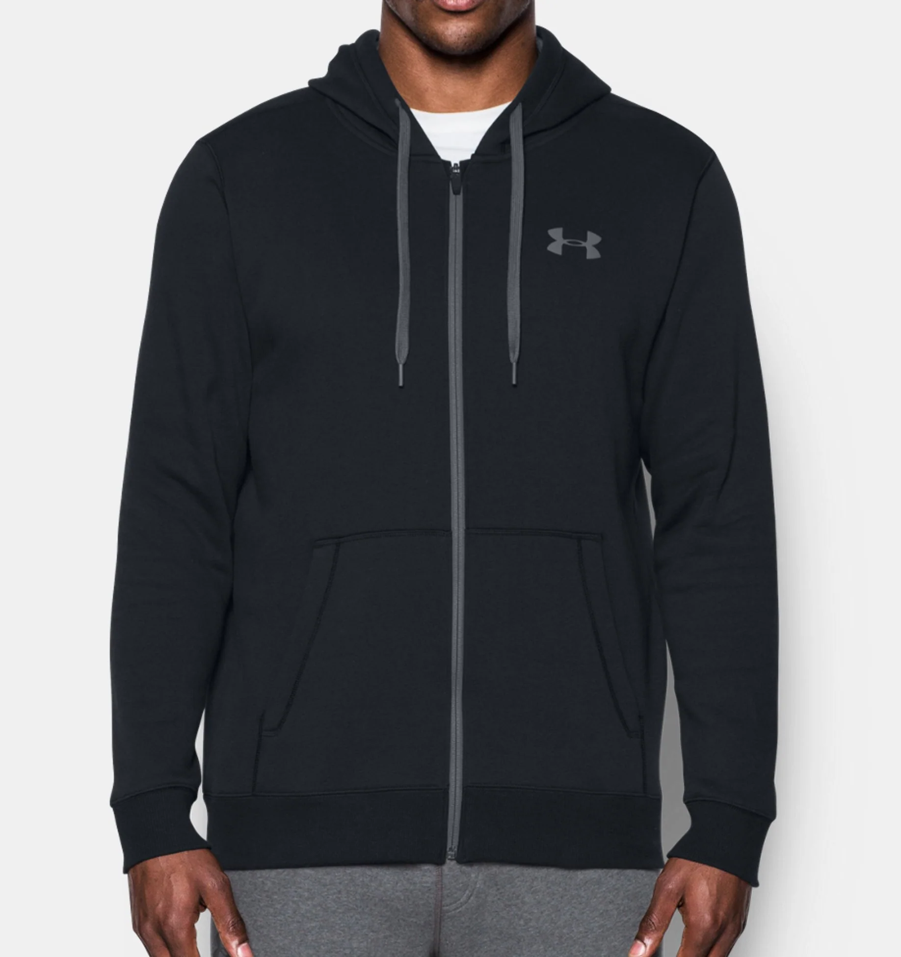 Sweat à capuche Under Armour Rival Fitted - Noir - Image 2