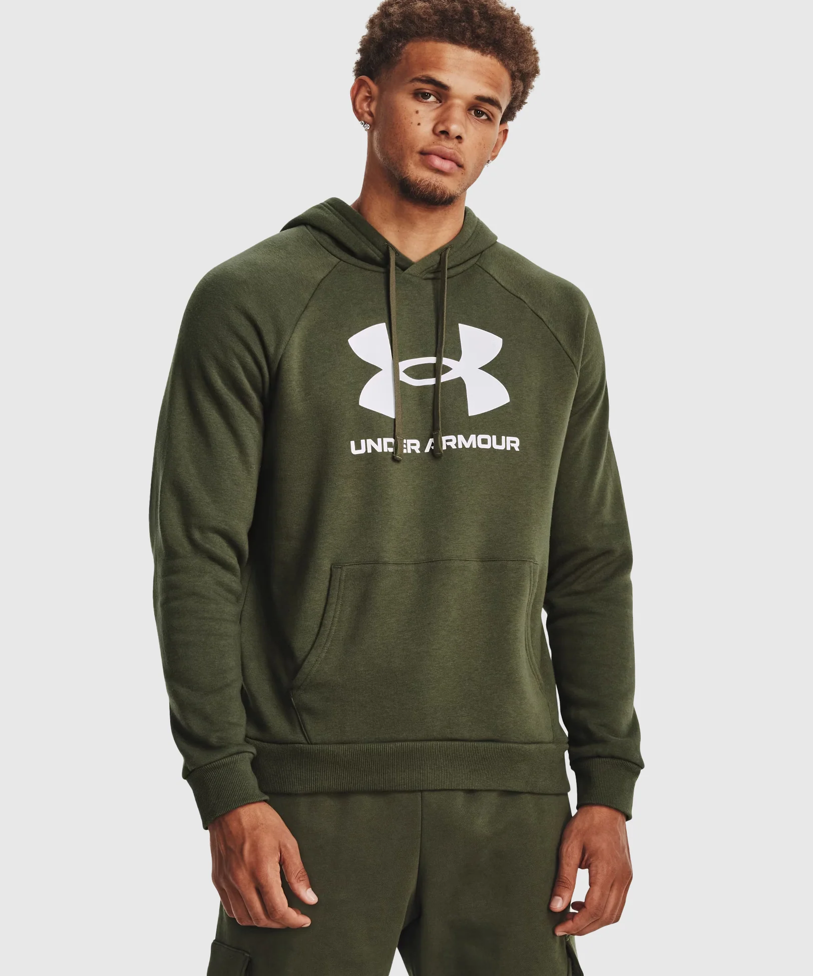 Sweat À Capuche Under Armour Ua Rival Fleece - Kaki