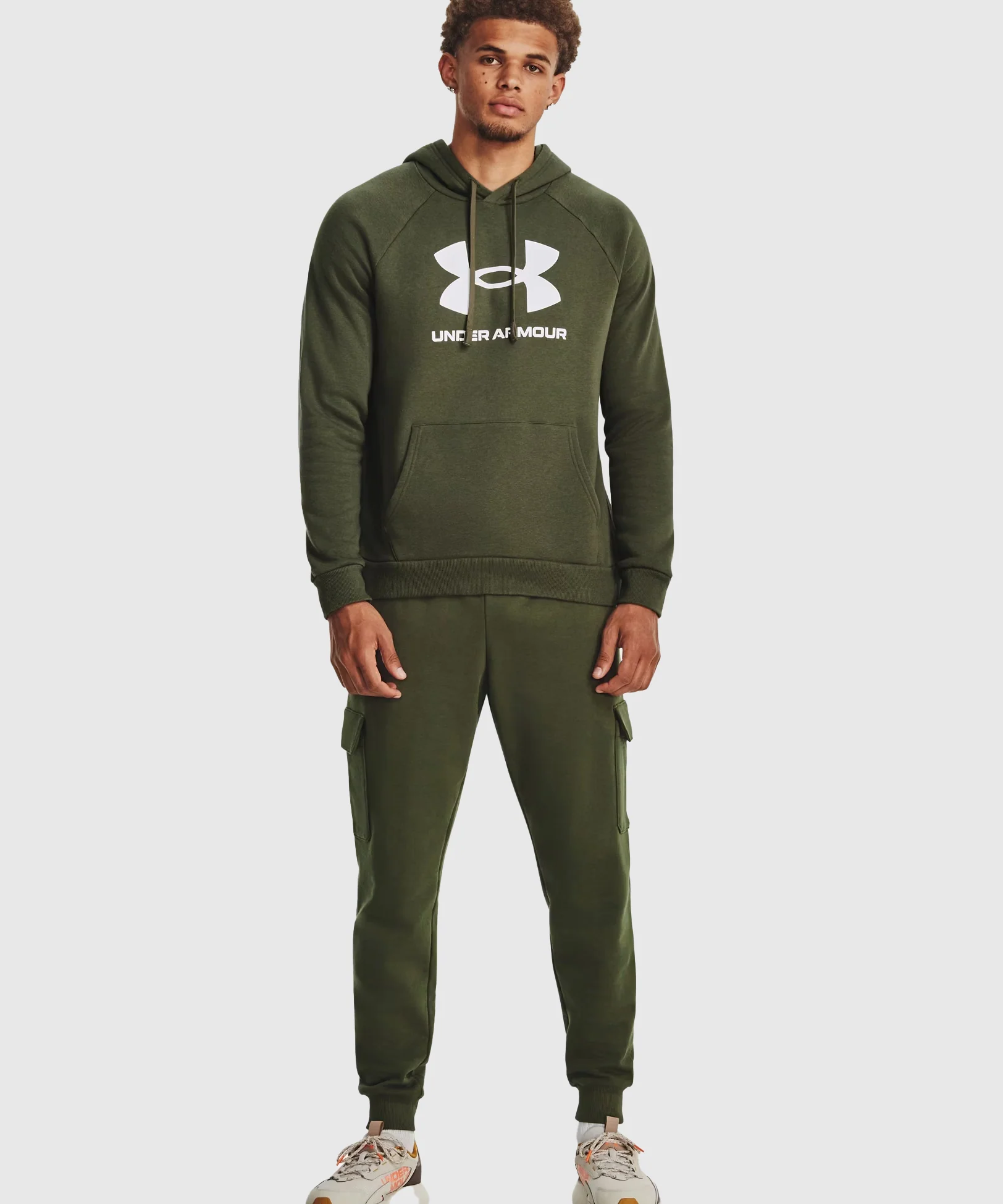 Sweat À Capuche Under Armour Ua Rival Fleece - Kaki - Image 3