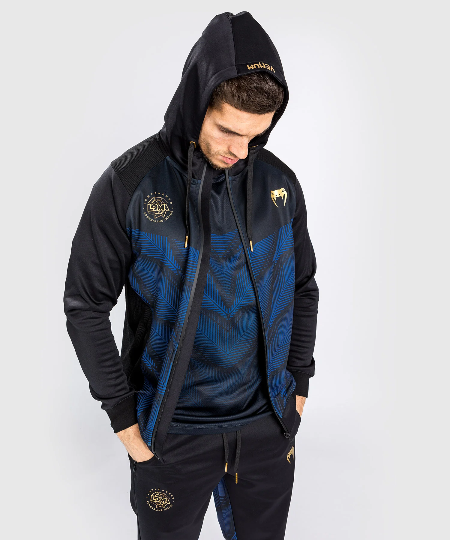 Sweat à capuche Venum Phantom Loma - Noir/Bleu - Image 6