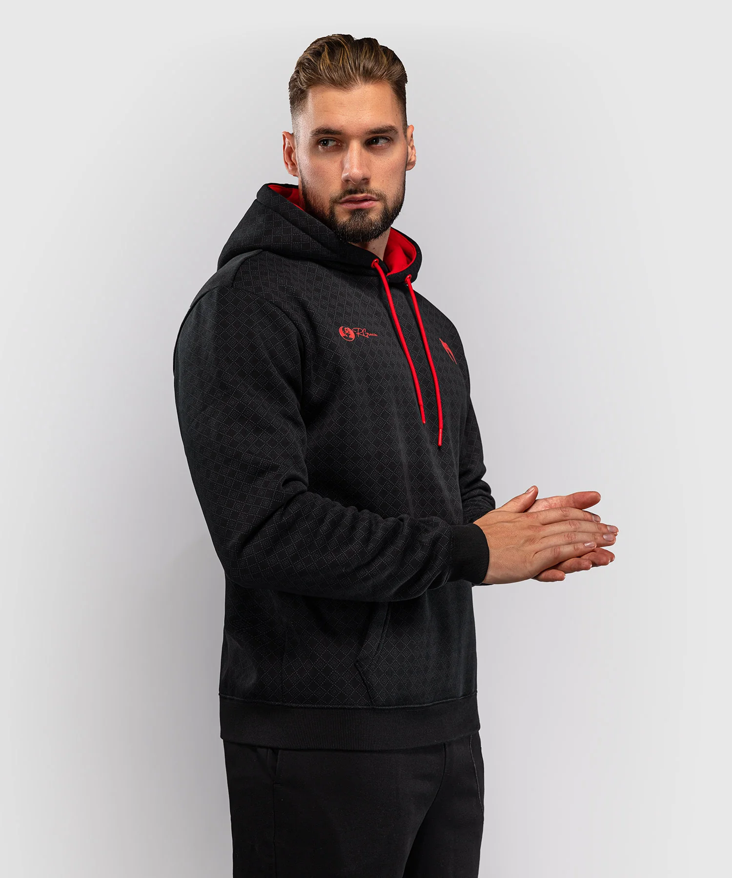 Sweat à Capuche Venum x Roger Gracie Signature - Noir/Rouge - Image 3