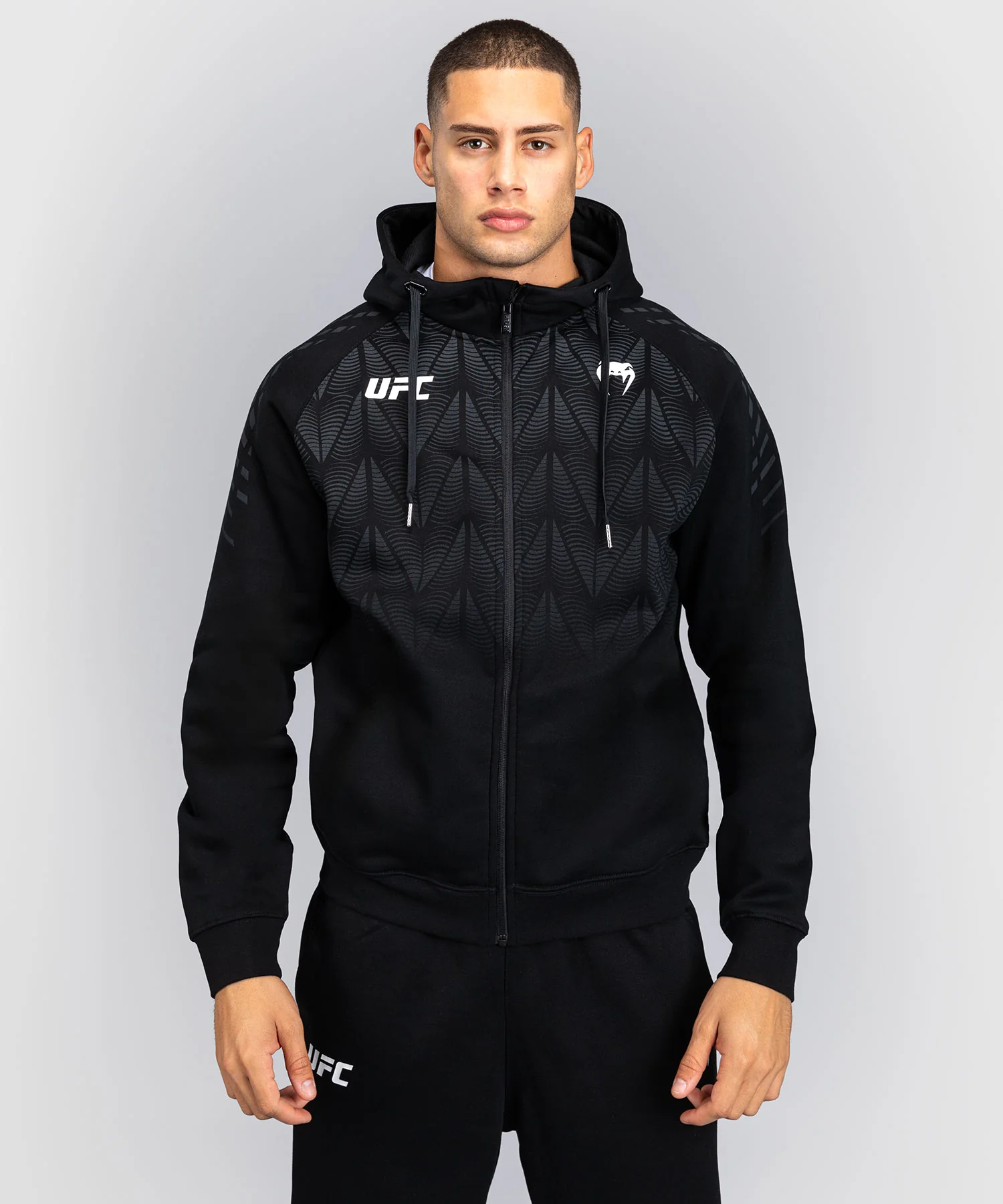 Sweat à capuche zippé Homme UFC Zenith by Venum Replica - Noir