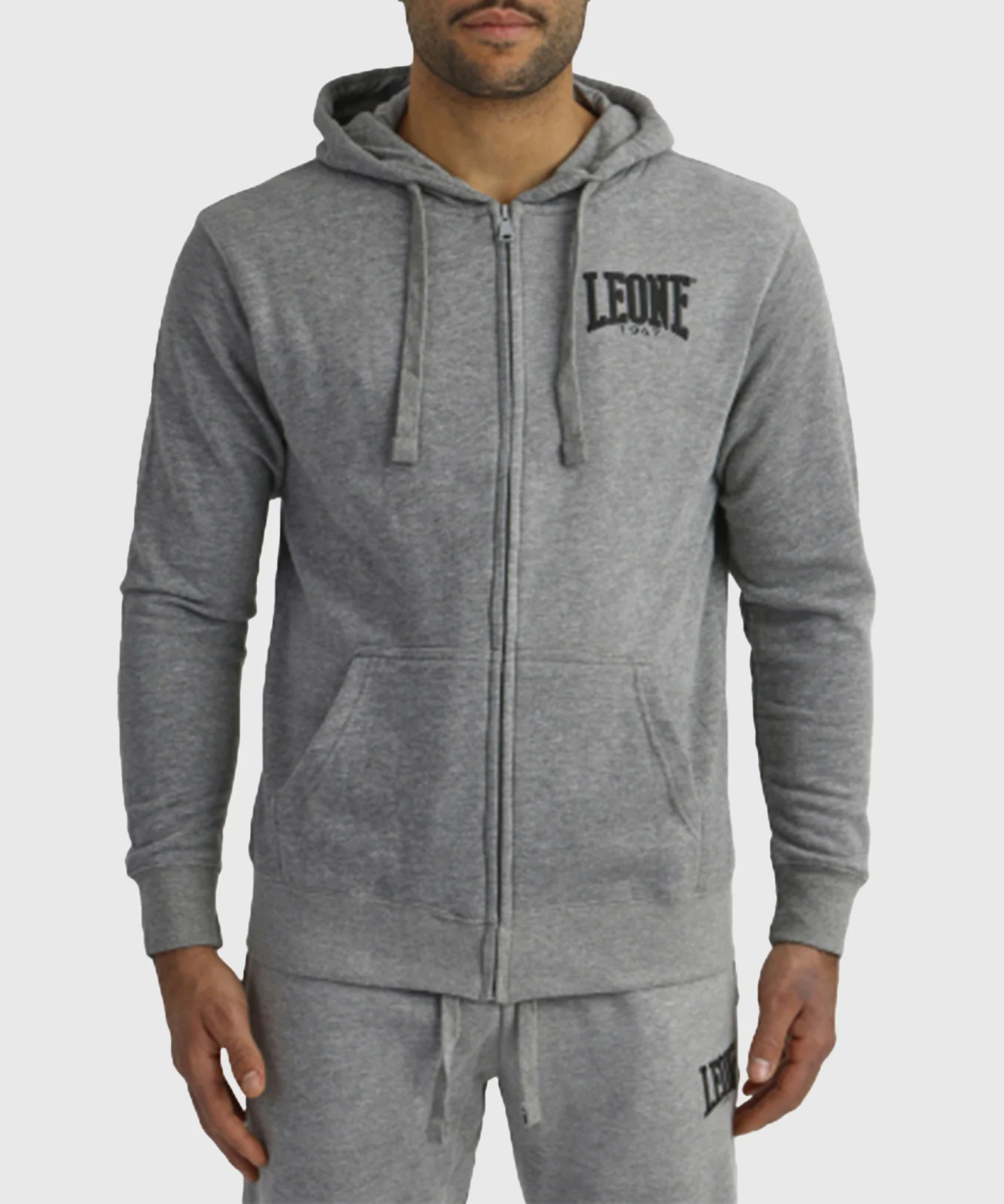 Sweat À Capuche Zippé Leone Boxing - Gris