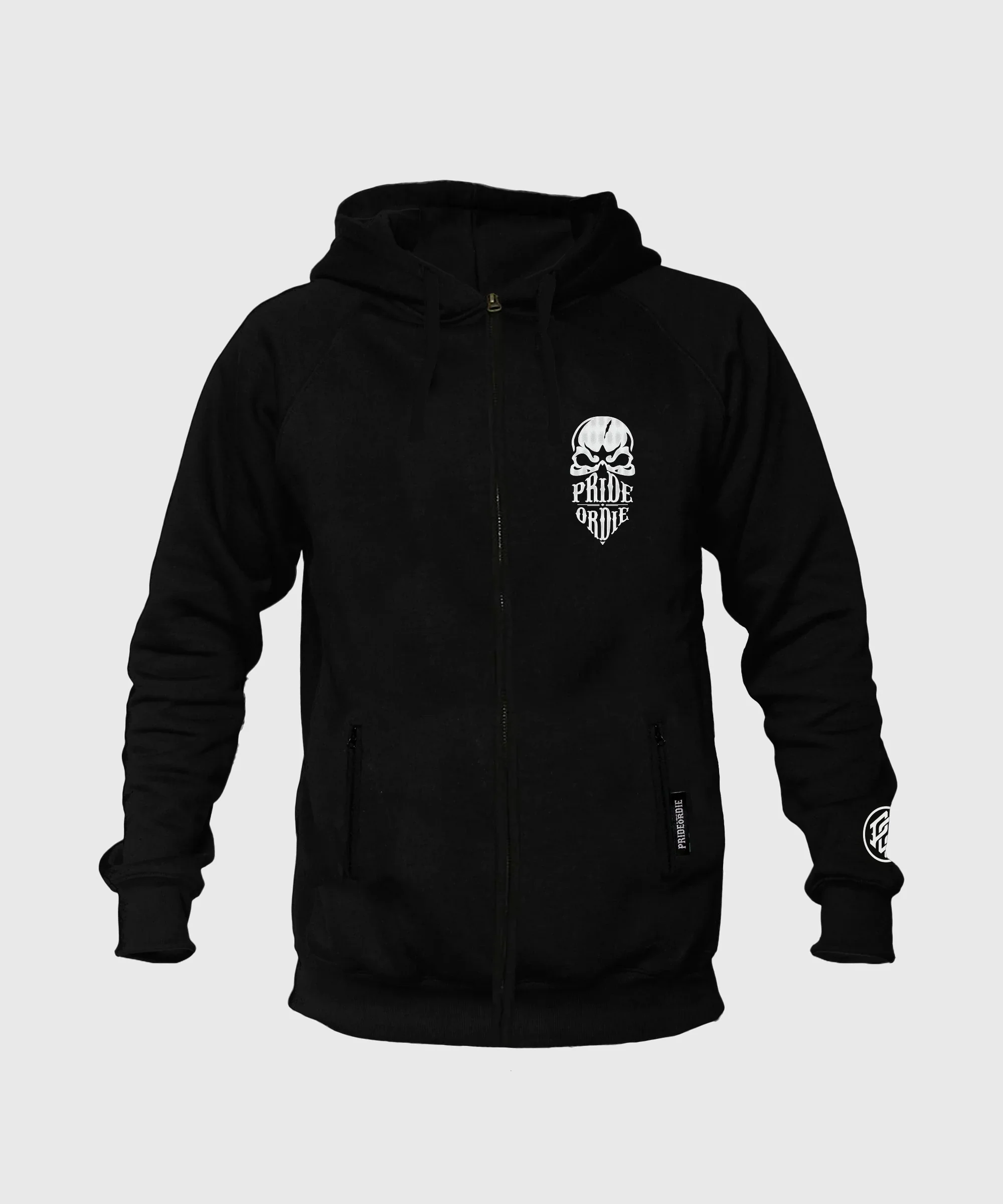 Sweat À Capuche Zippé Pride Or Die Reckless - Noir/Blanc - Image 2