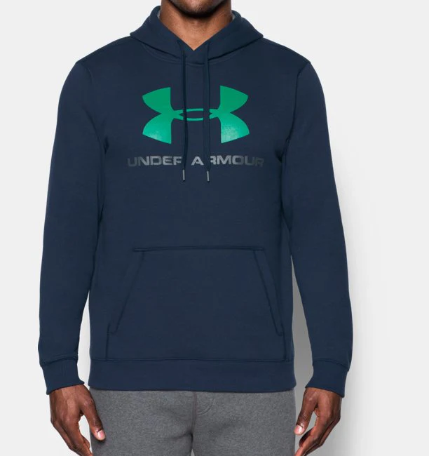 Sweat Under Armour Rival Fitted Graphic - Bleu Marine