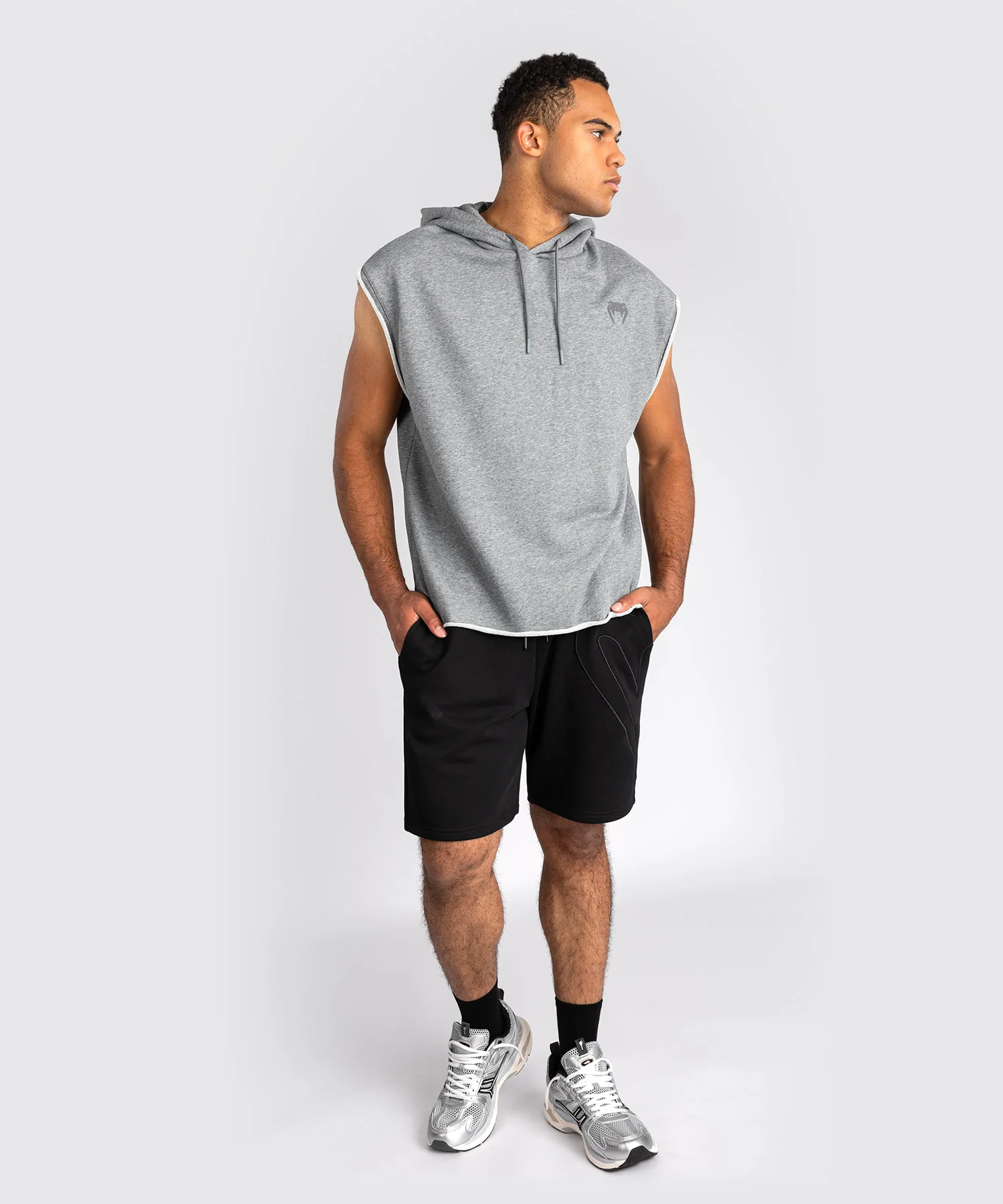 Sweat à Capuche Sans Manches Venum Divide - Gris Chiné - Image 5