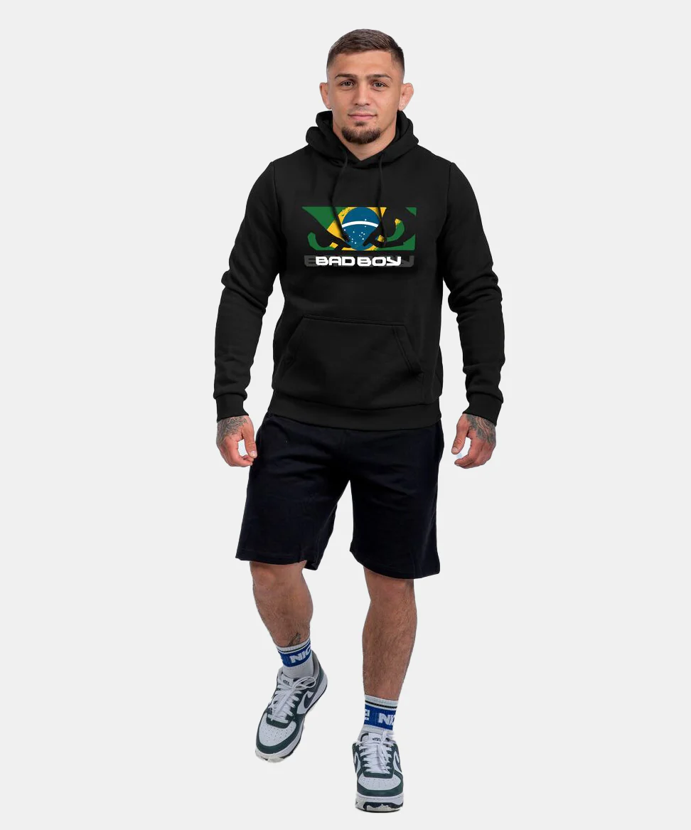Sweatshirt À Capuche Bad Boy Brazilian Flag - Noir - Image 2