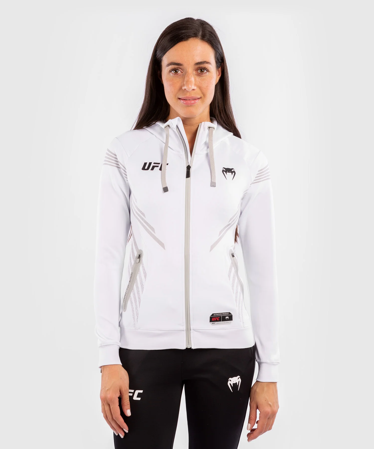 Sweatshirt à Capuche Femme UFC Venum Authentic Fight Night - Blanc