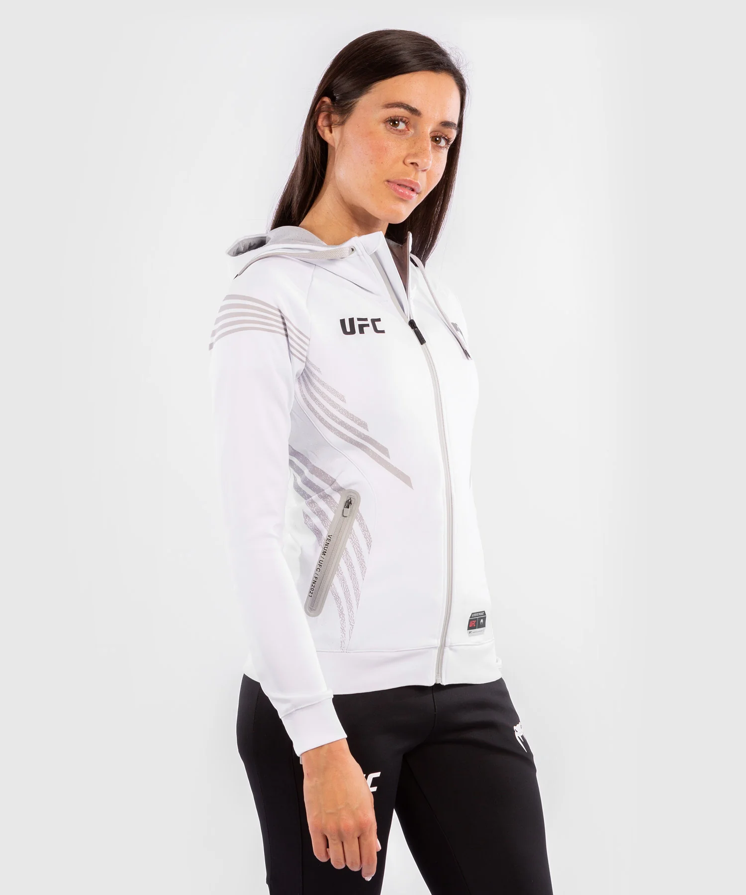 Sweatshirt à Capuche Femme UFC Venum Authentic Fight Night - Blanc - Image 3
