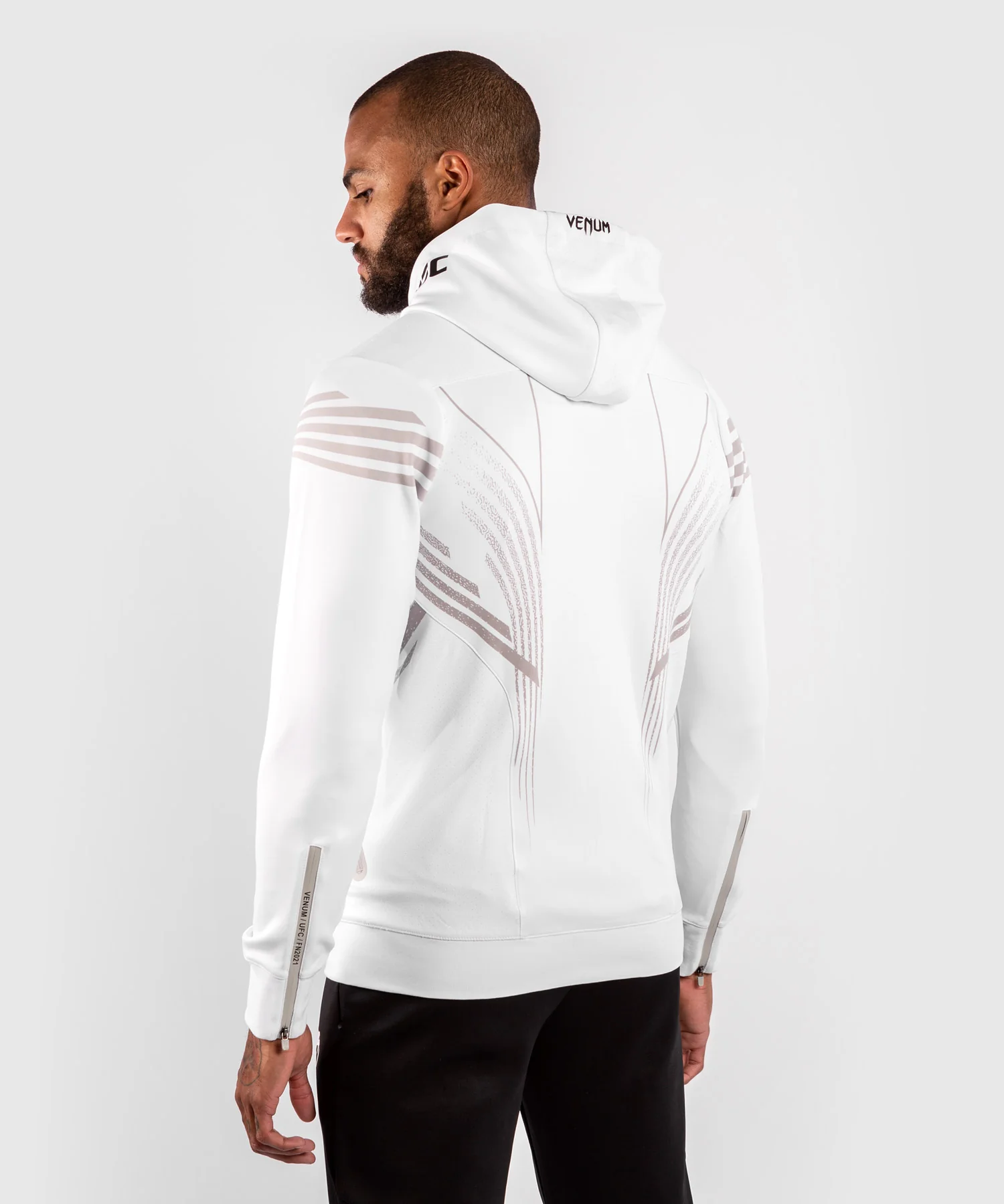 Sweatshirt à Capuche Homme UFC Venum Authentic Fight Night - Blanc - Image 4