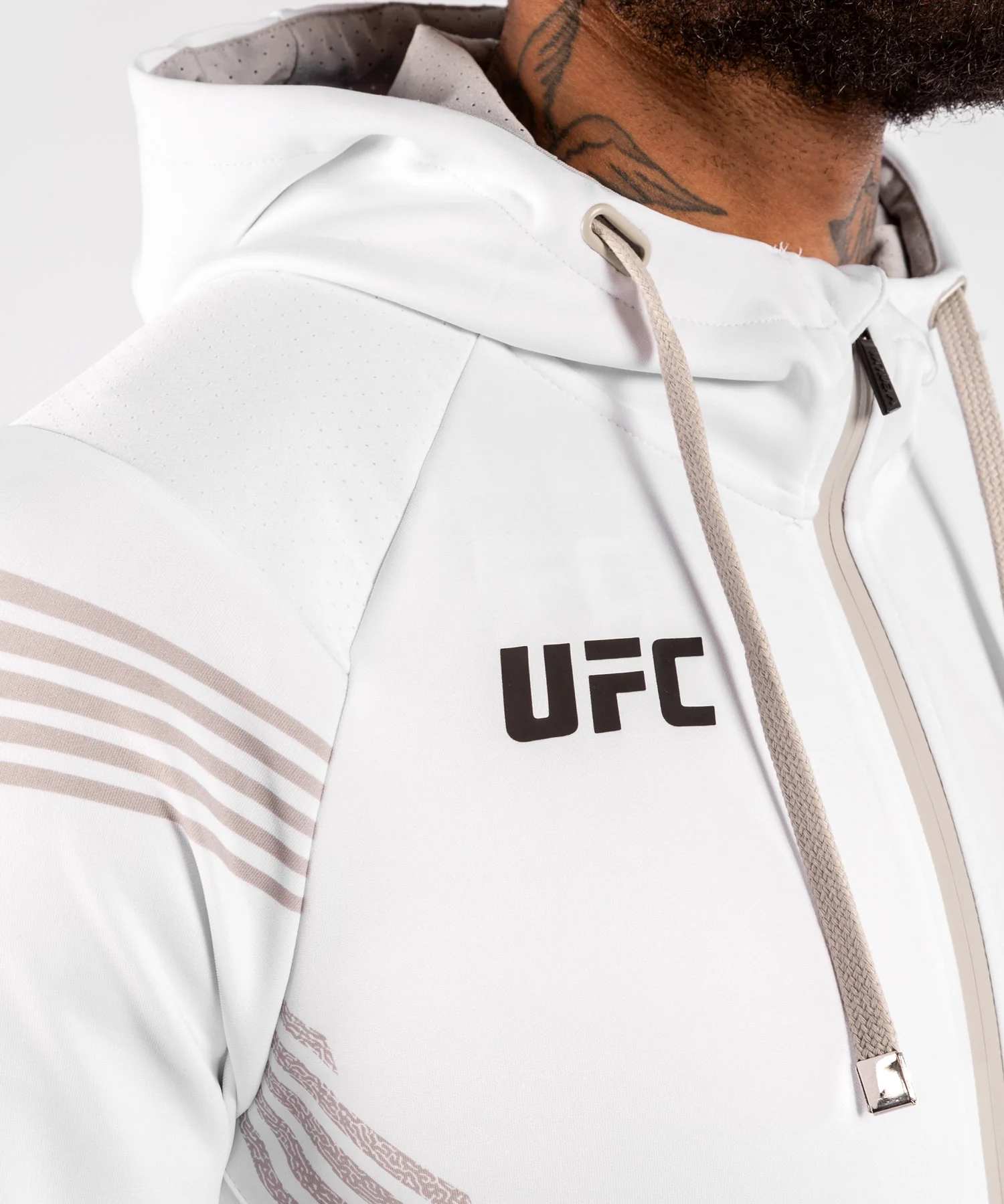 Sweatshirt à Capuche Homme UFC Venum Authentic Fight Night - Blanc - Image 5