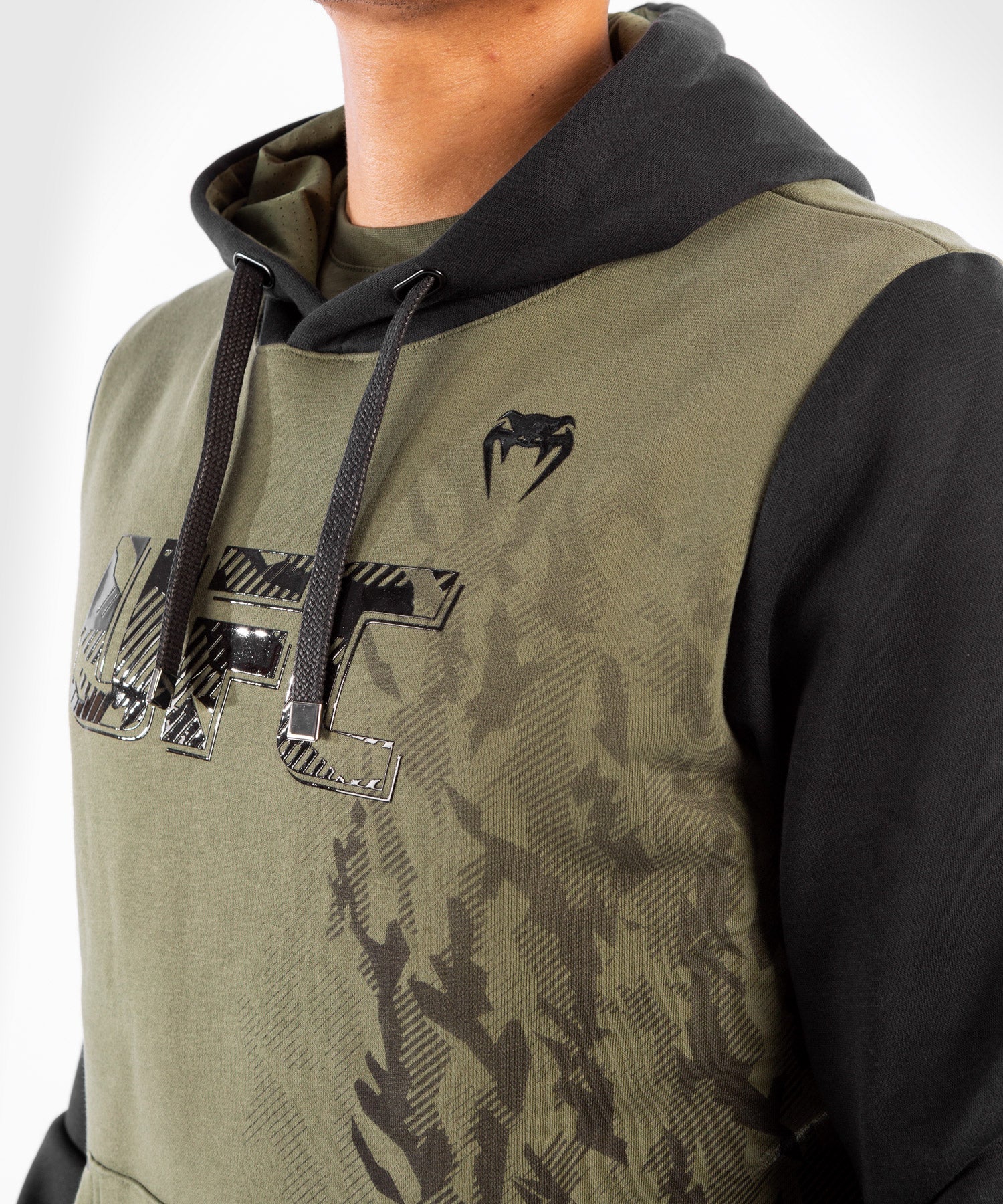 Sweatshirt à Capuche Homme UFC Venum Authentic Fight Week - Kaki - Image 4