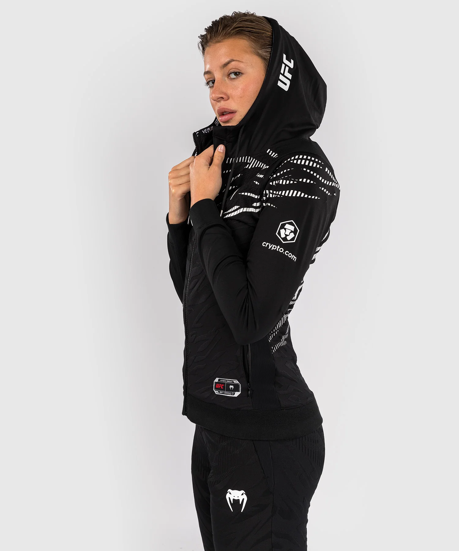 Sweatshirt à Capuche pour Femmes UFC Fusion by Venum Authentic Fight Night - Noir - Image 2